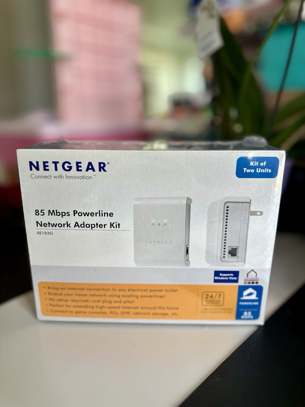 Factory Sealed NETGEAR 85 Mbps Powerline Network Adapter XE103G