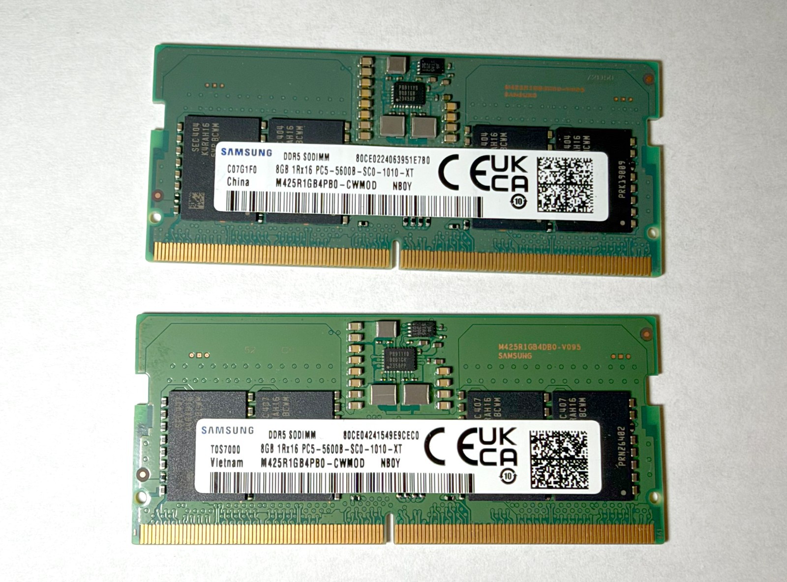 Samsung 16GB Kit (2x8GB) DDR5-5600 SODIMM Laptop RAM PC5-5600B 1Rx16