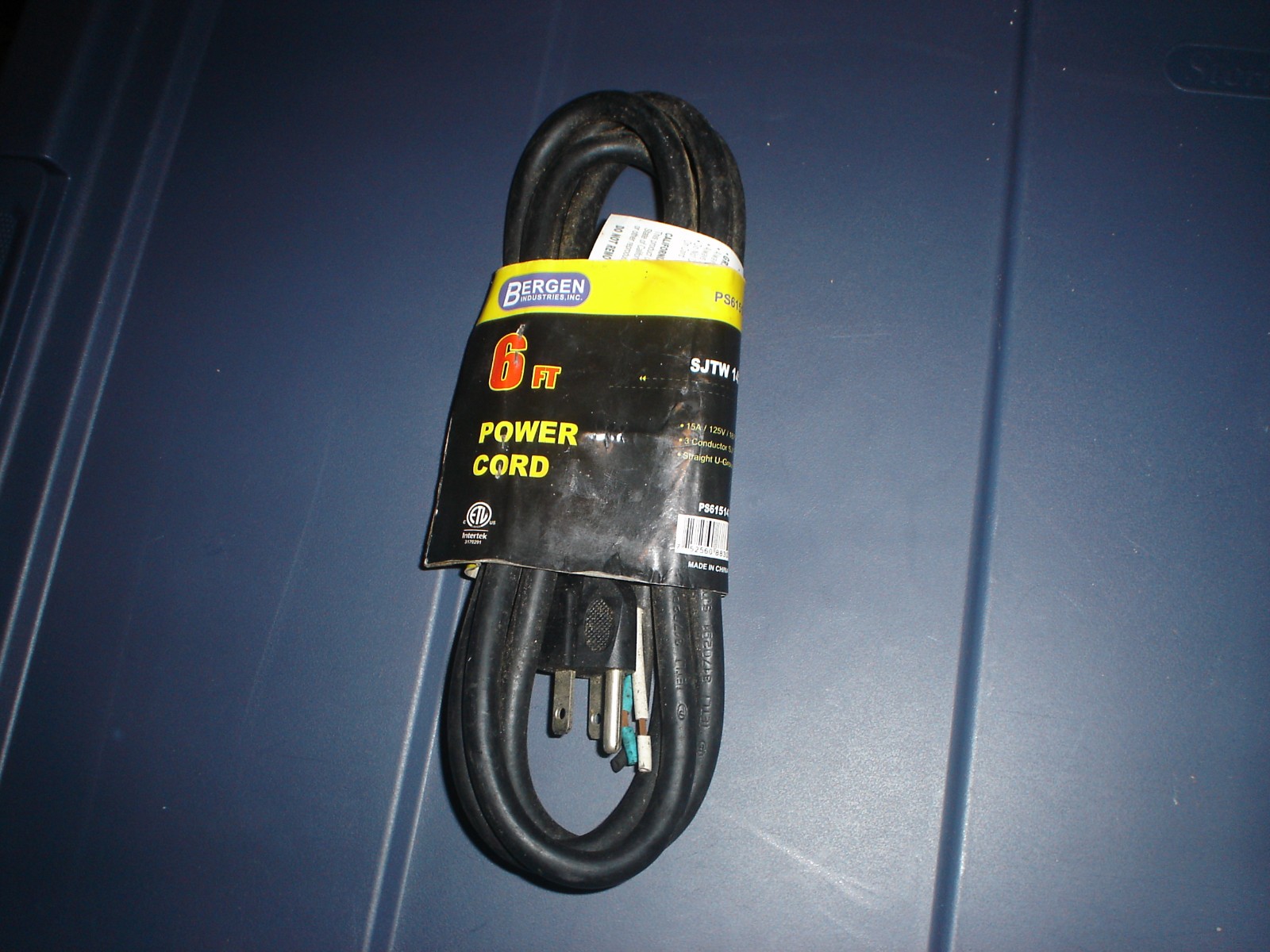New Bergen PS615143 SJTW 125V 3-Conductor Power Cord Cisco Industrial Switch