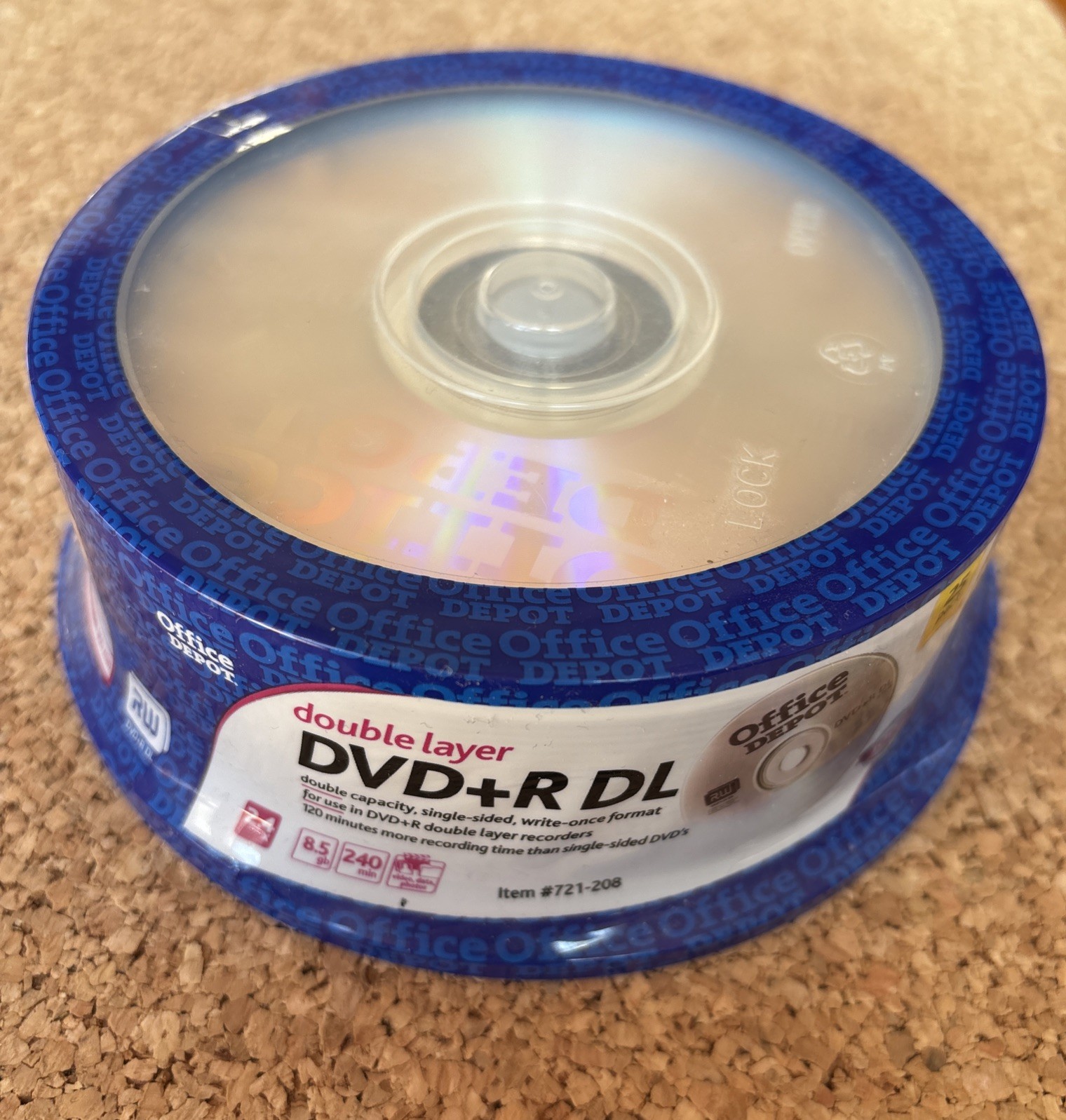 DVD Blank Office Depot Double Layer DVD+R DL Recordable Media 25 Pack New Sealed