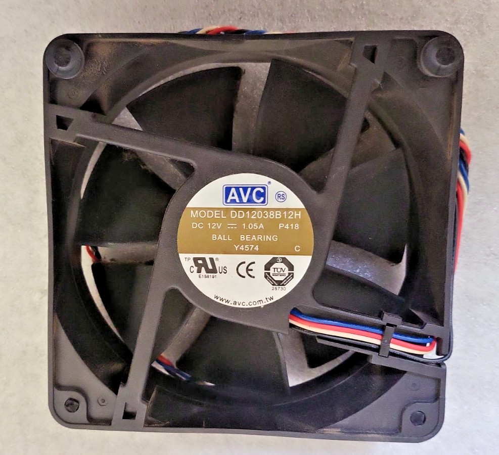 OEM Dell Y4574 AVC Cooling Fan DD12038B12H 120x120x38mm 12v 1.05A 5-pin TESTED