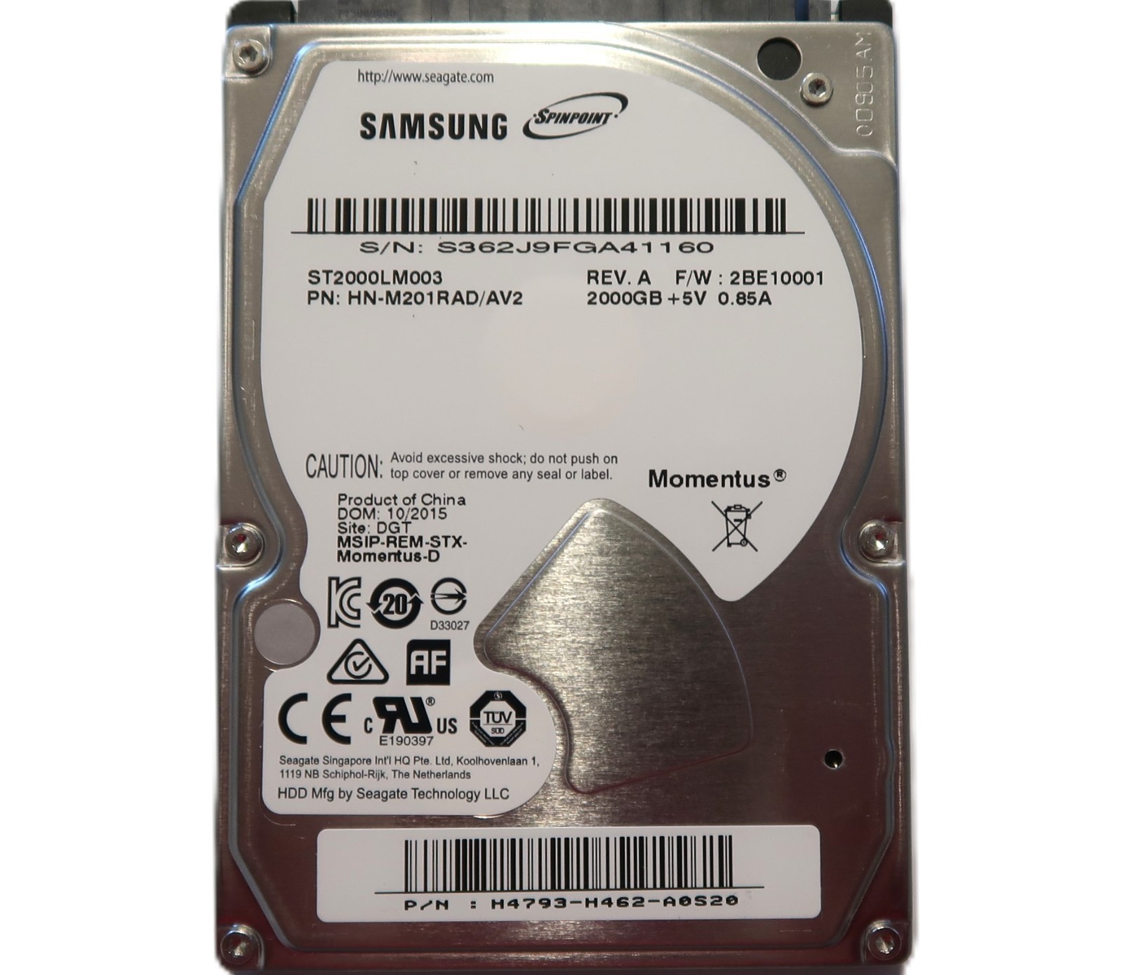 ST2000LM003 Samsung Seagate 2.5-inch 2TB notebook computer hard drive
