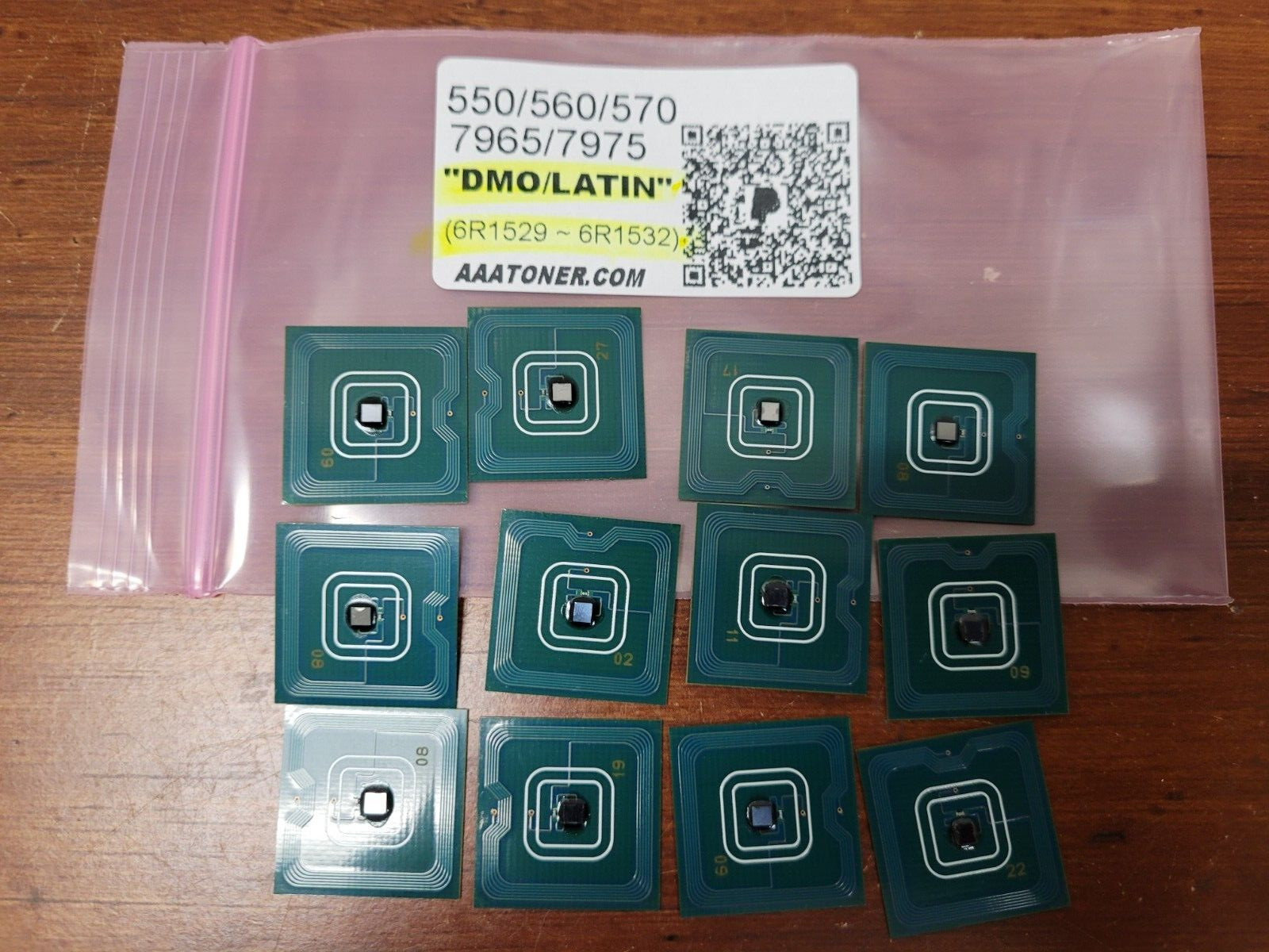 12 x Toner Chip (1529 - DMO) for Xerox 550, 560, 570 WC 7965, 7975 Refill