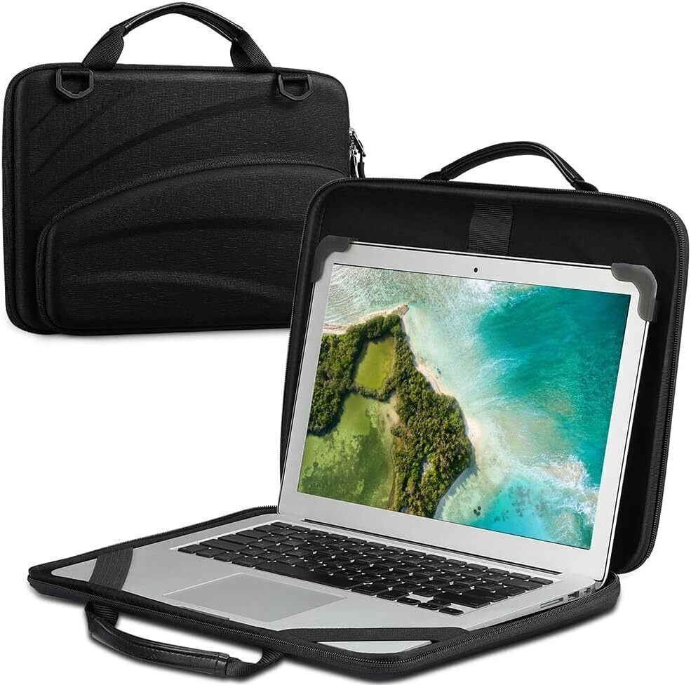 11.6 Inch Chromebook Sleeve Case Briefcase Shoulder Bag with Accessory Pouch