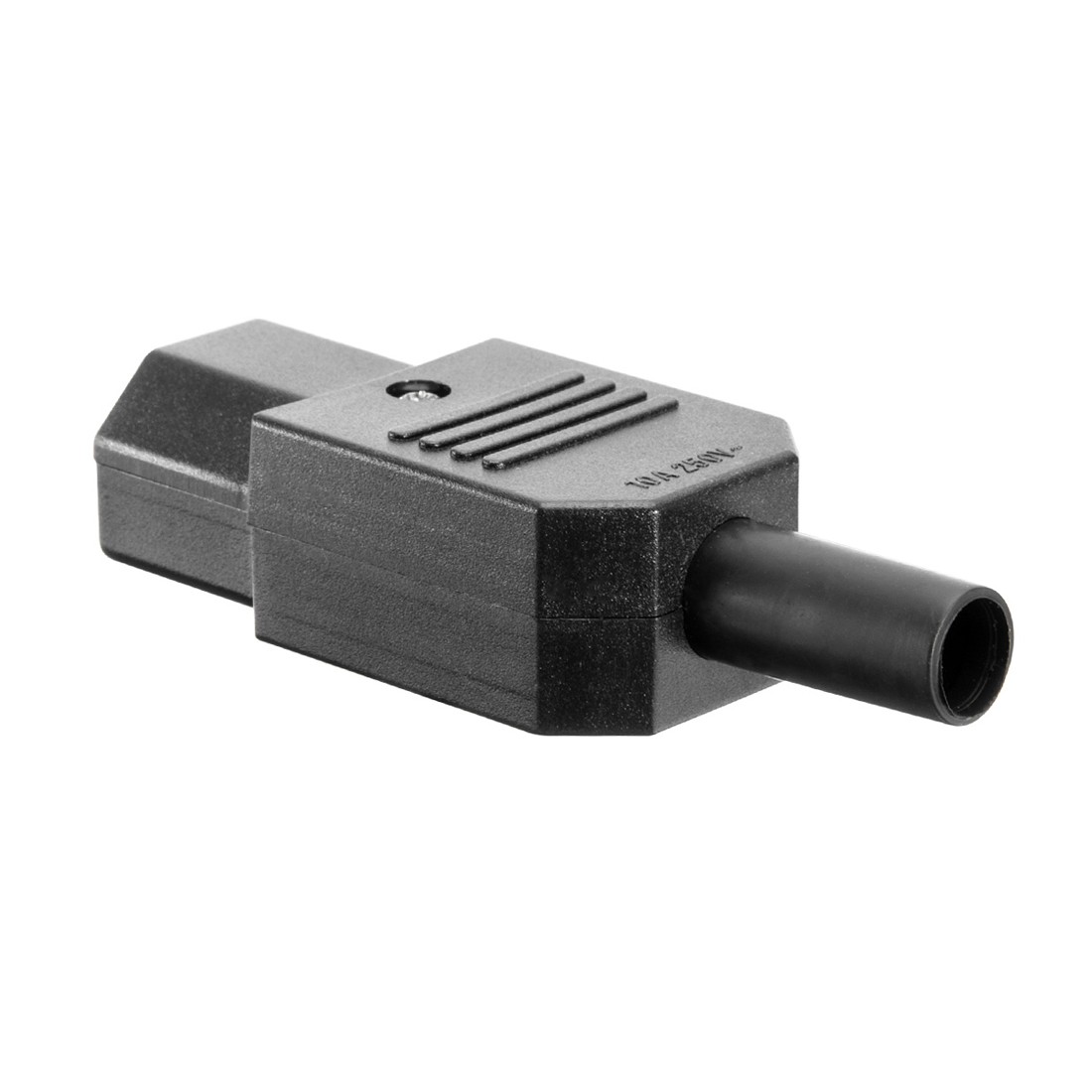 AC250V 10A Female 3Terminals Panel Mount IEC320 C13 Plug Adapter Connector, 3Pcs