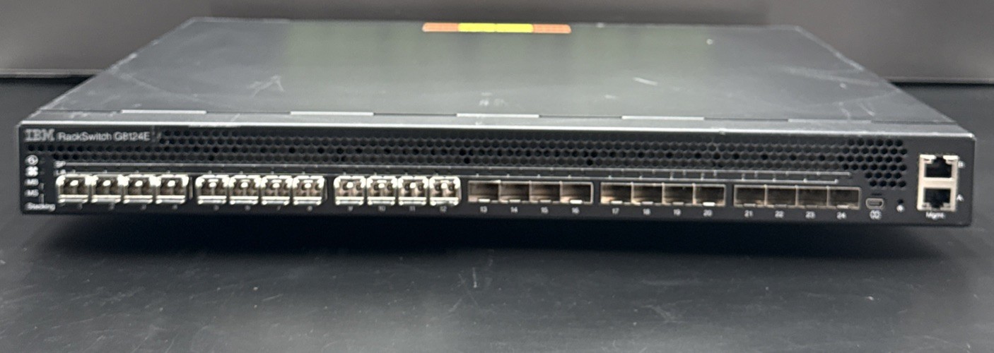 IBM 7309-HC6 Rackswitch G8124-E 24x SFP+ 10GbE Network Switch /w 12x 10GB SFP+