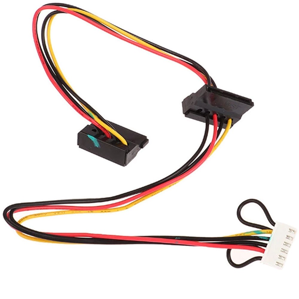 1/2PC 6 Pin To 2-Port HDD SATA Power Socket Cable Conector For Acer Computer HOT