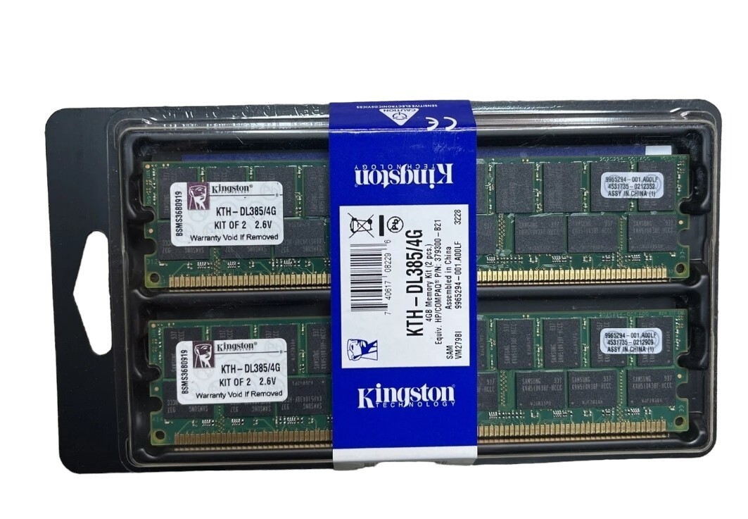 Kingston KTH-DL385/4G Kit of 2x 2GB PC3200R CL3  (LOT OF 2) 🔥 Fast Shipping 🔥
