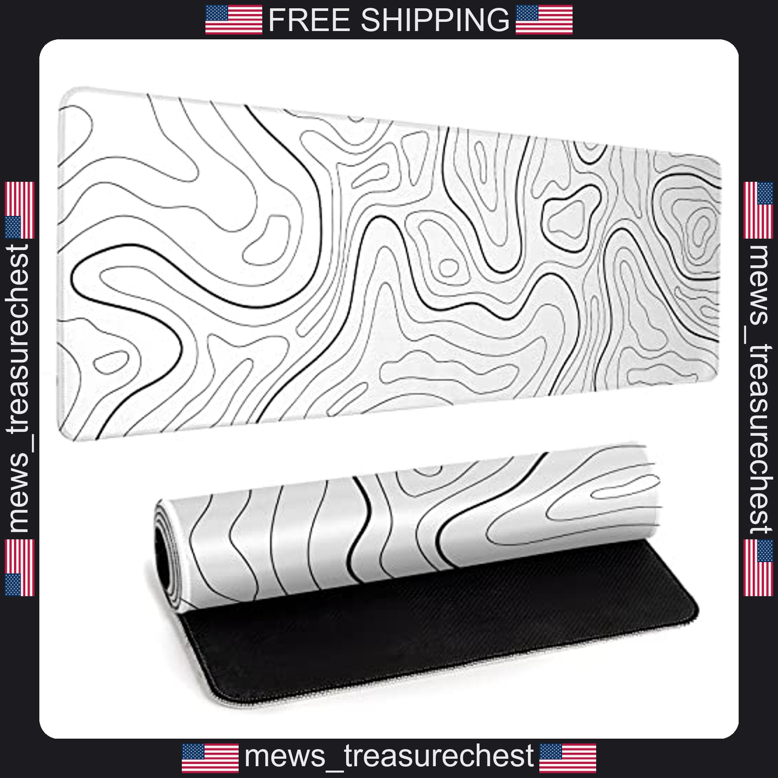 Large Gaming Mouse Pad 31.5x11.8 inches Desk Mat with Stitched Edges