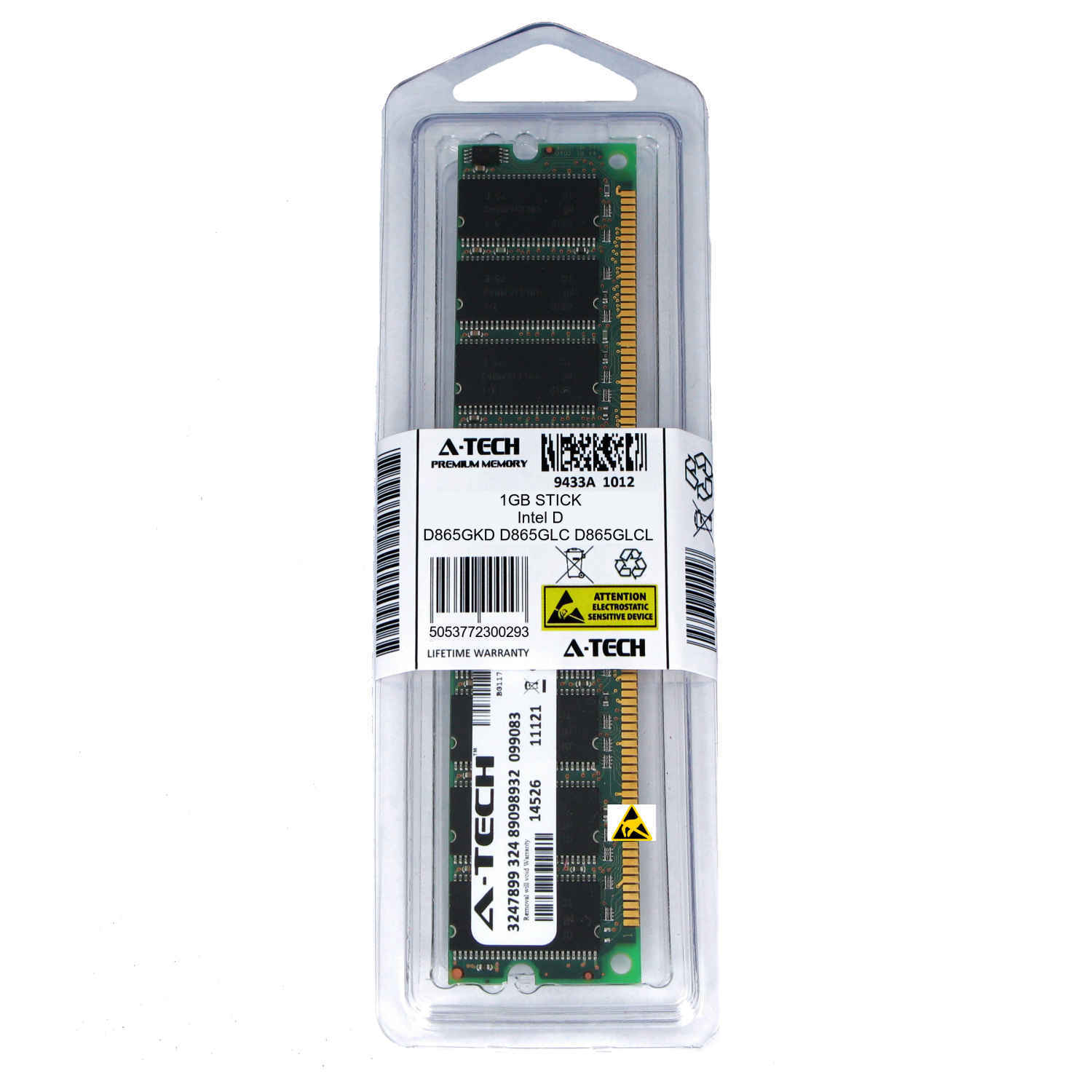 1GB DIMM Intel D865GKD D865GLC D865GLCL D865GLCLK D865GRH PC3200 Ram Memory