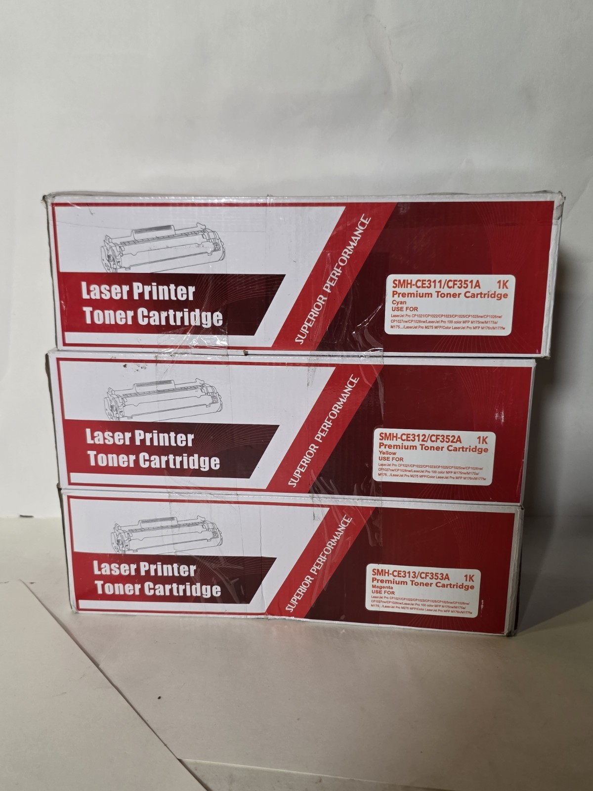 3 COLOR PACK Toner CE311A CE312A CE313A CF351A CF352A CF353A LaserJet OPEN BOX
