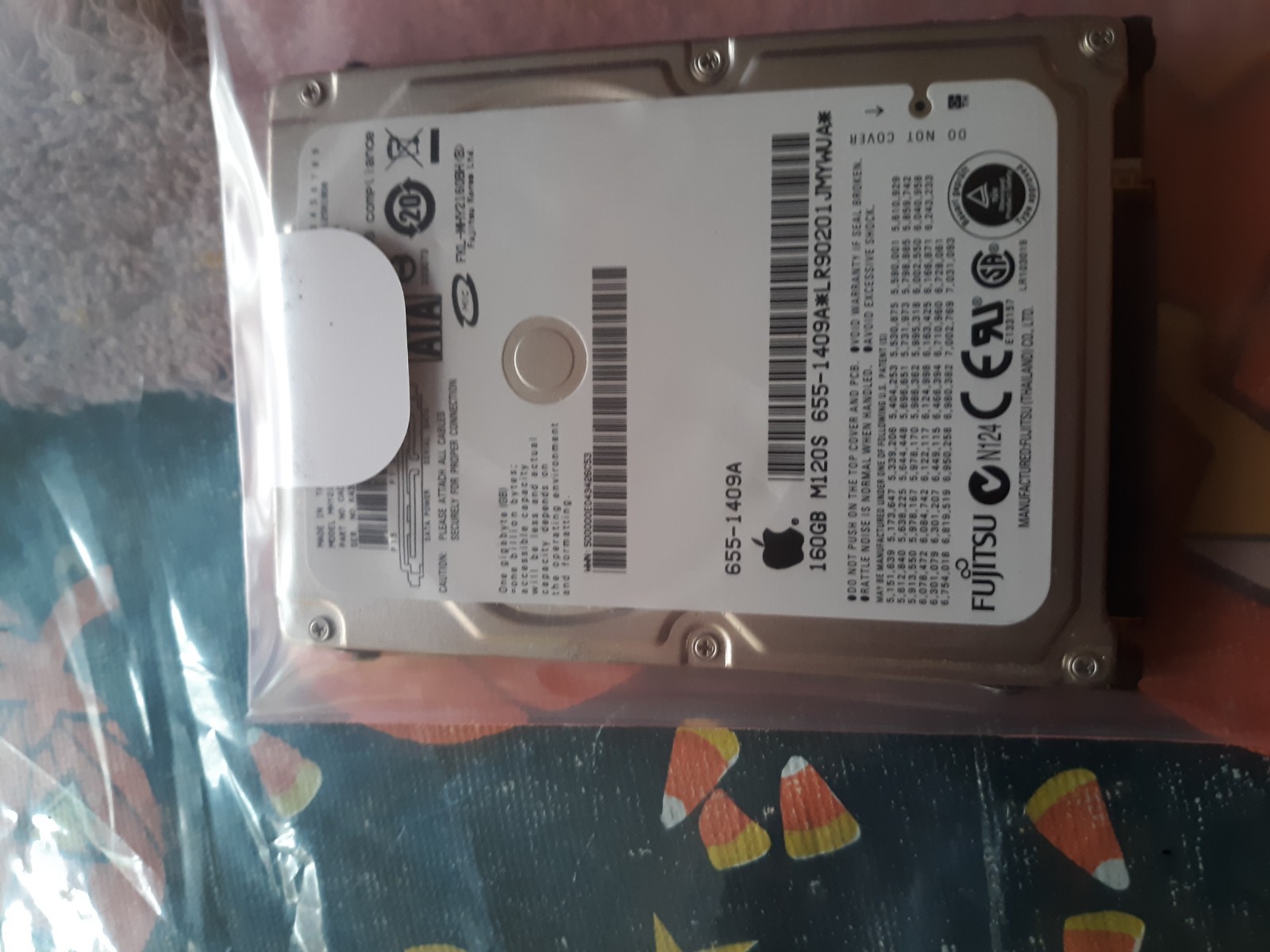 Apple Fujitsu 160GB SATA 2.5" Genuine Apple Hard Drive - MJA2160BH - 655-1545A 7