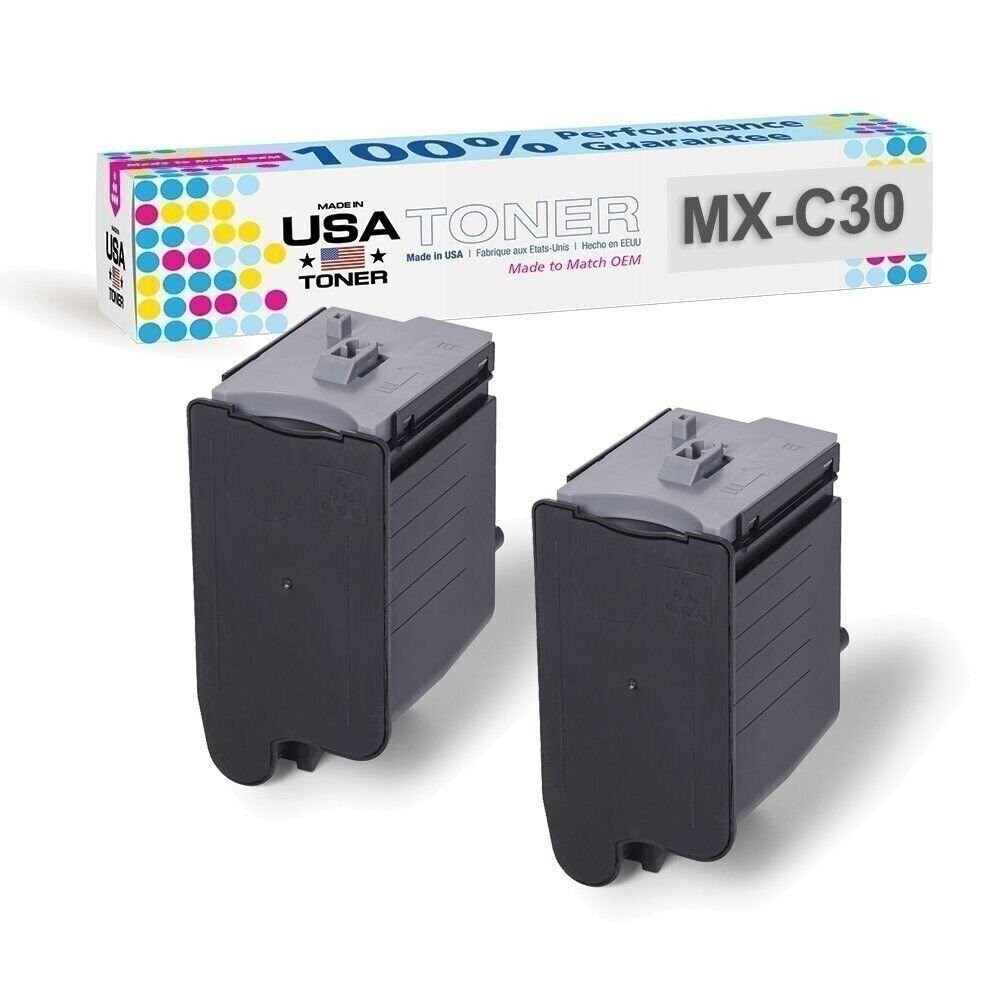 Compatible Toner for Sharp MX-C30NTB, MX-C250F, C300P Black (2 pk)