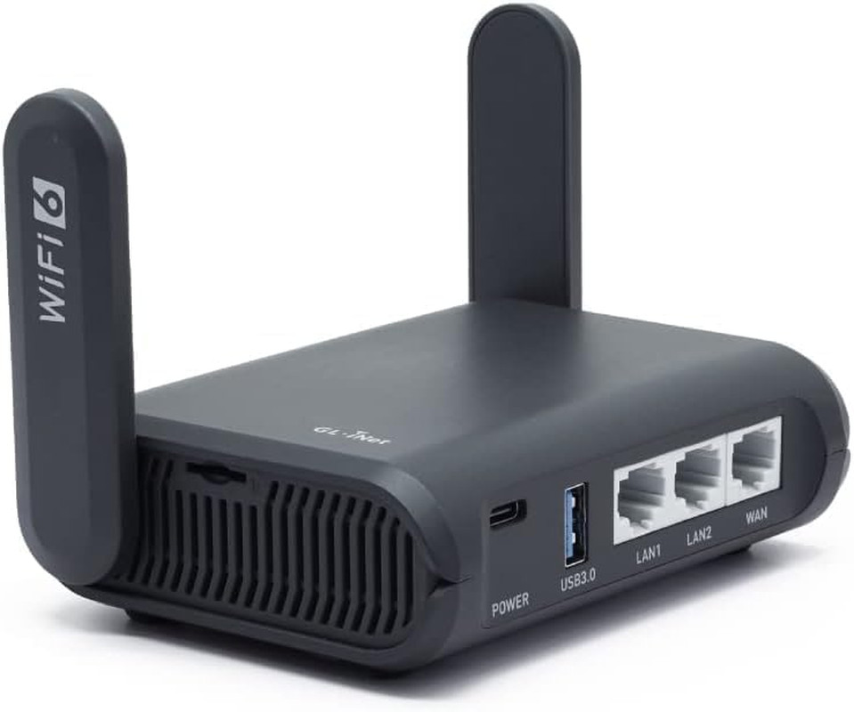 GL-AXT1800 Slate AX Pocket-Sized Wi-Fi 6 Travel Router with VPN