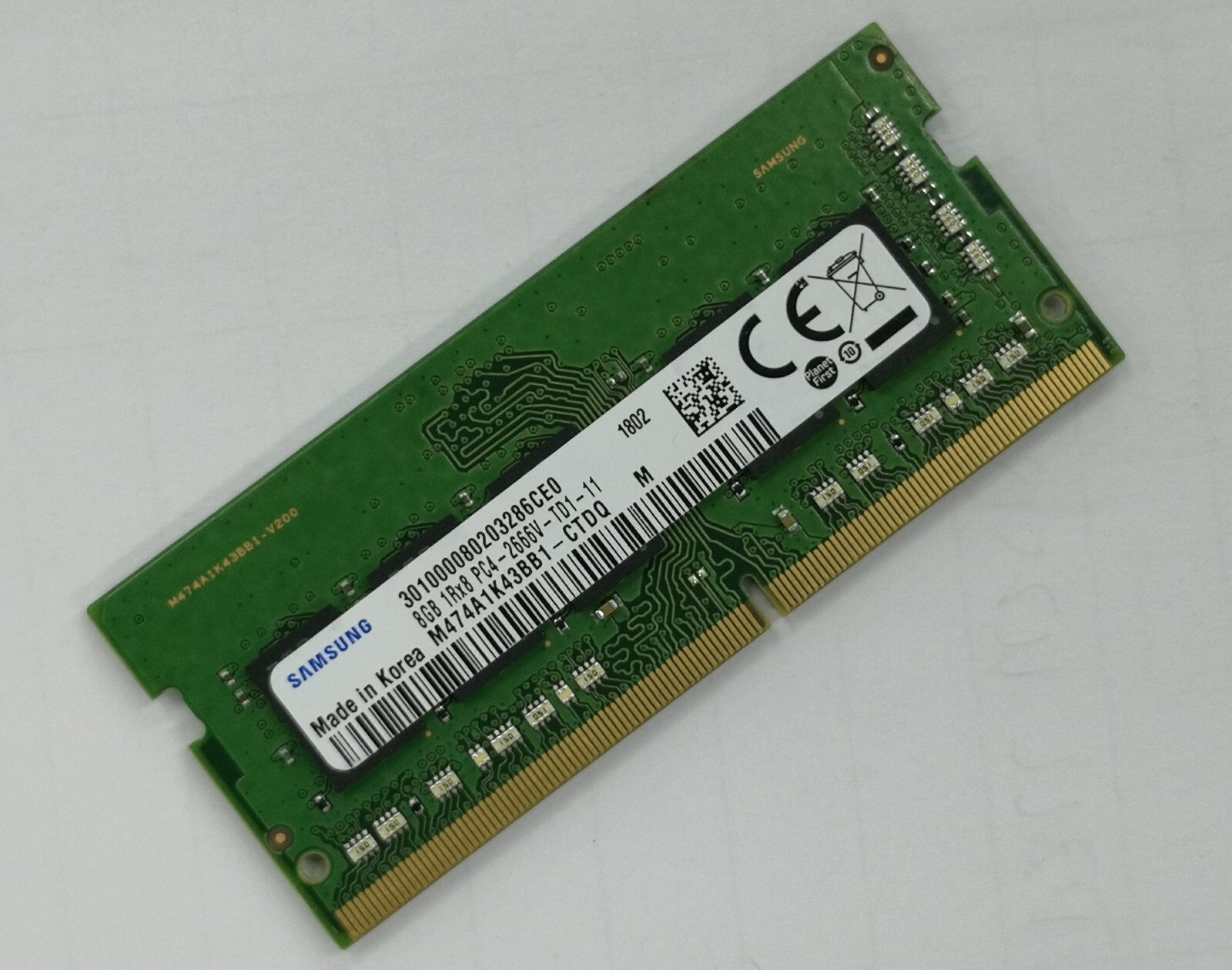 Samsung 8GB DDR4 2666 Laptop SODIMM RAM 1Rx8 PC4-21300 for DELL HP Lenovo Acer