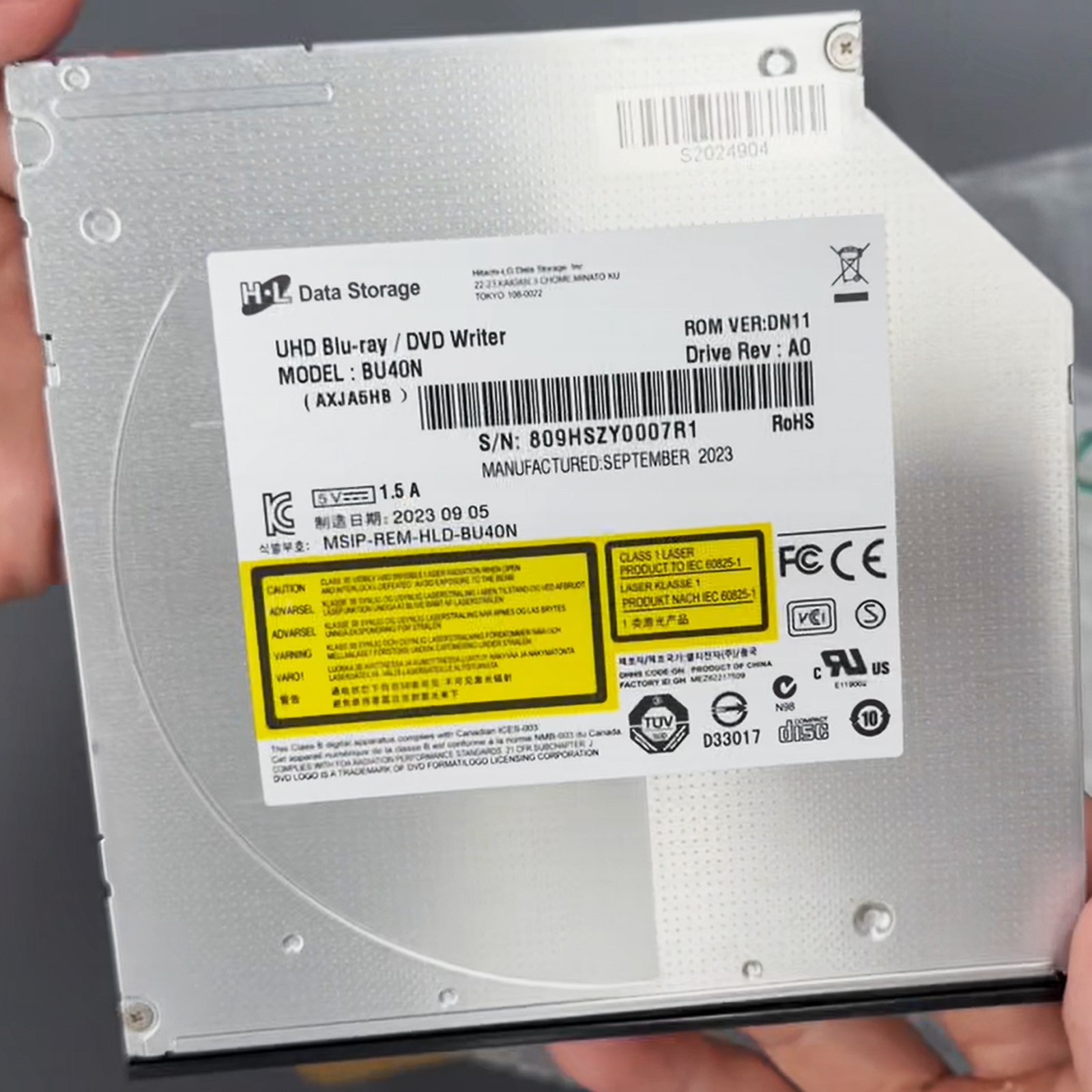 BU40N Internal 9.5mm SATA Blu-ray DVD M Disc Writer Laptop PC Drive 4K Playback