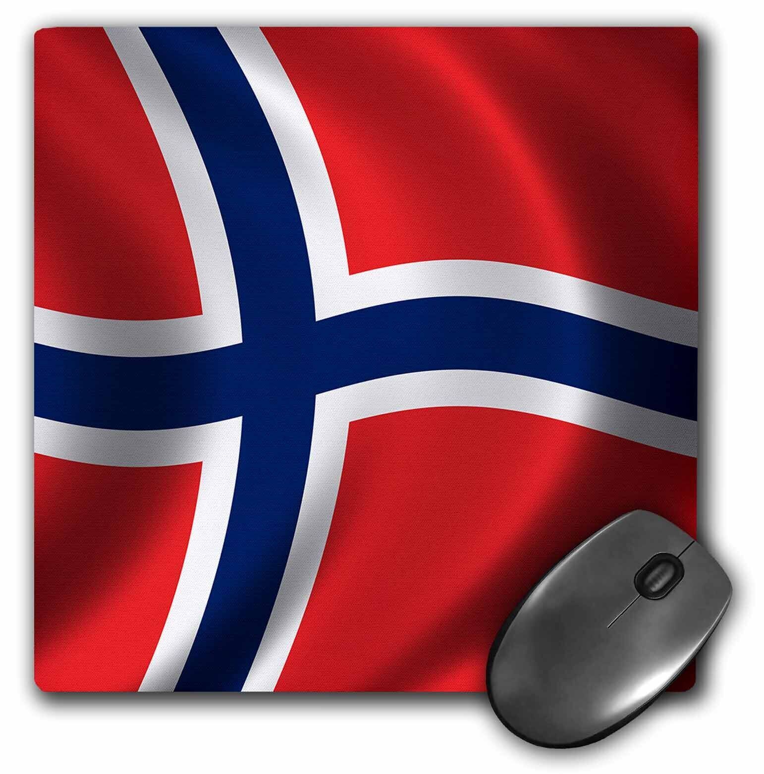 3dRose Flag of Bnorway waving in the wind country national Norwegian MousePad