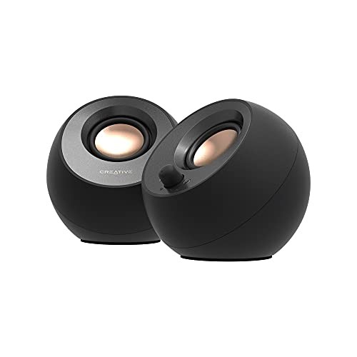CREATIVE Pebble V3 Black USB/Bluetooth/3.5mm Pin/45-degree Upward-Facing