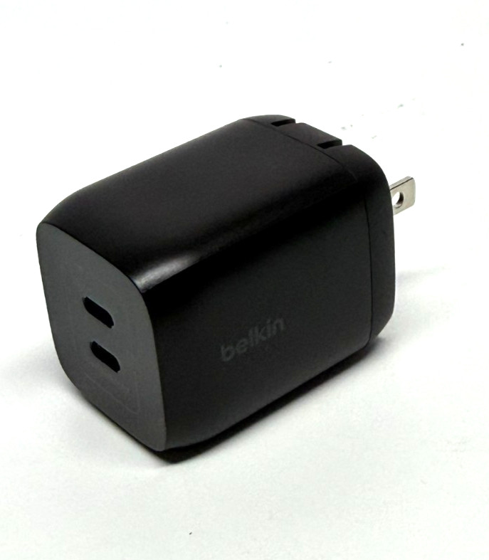 Belkin BoostCharge Pro 65W Dual-Port USB-C PD 3.0 PPS GaN Wall Charger, White