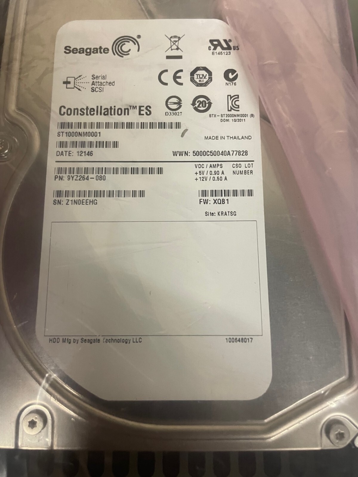 ARRIS / XMS 0974715-02 9YZ264-080 -CML Legacy 1TB SAS 7200RPM 6Gbps FW XMGF