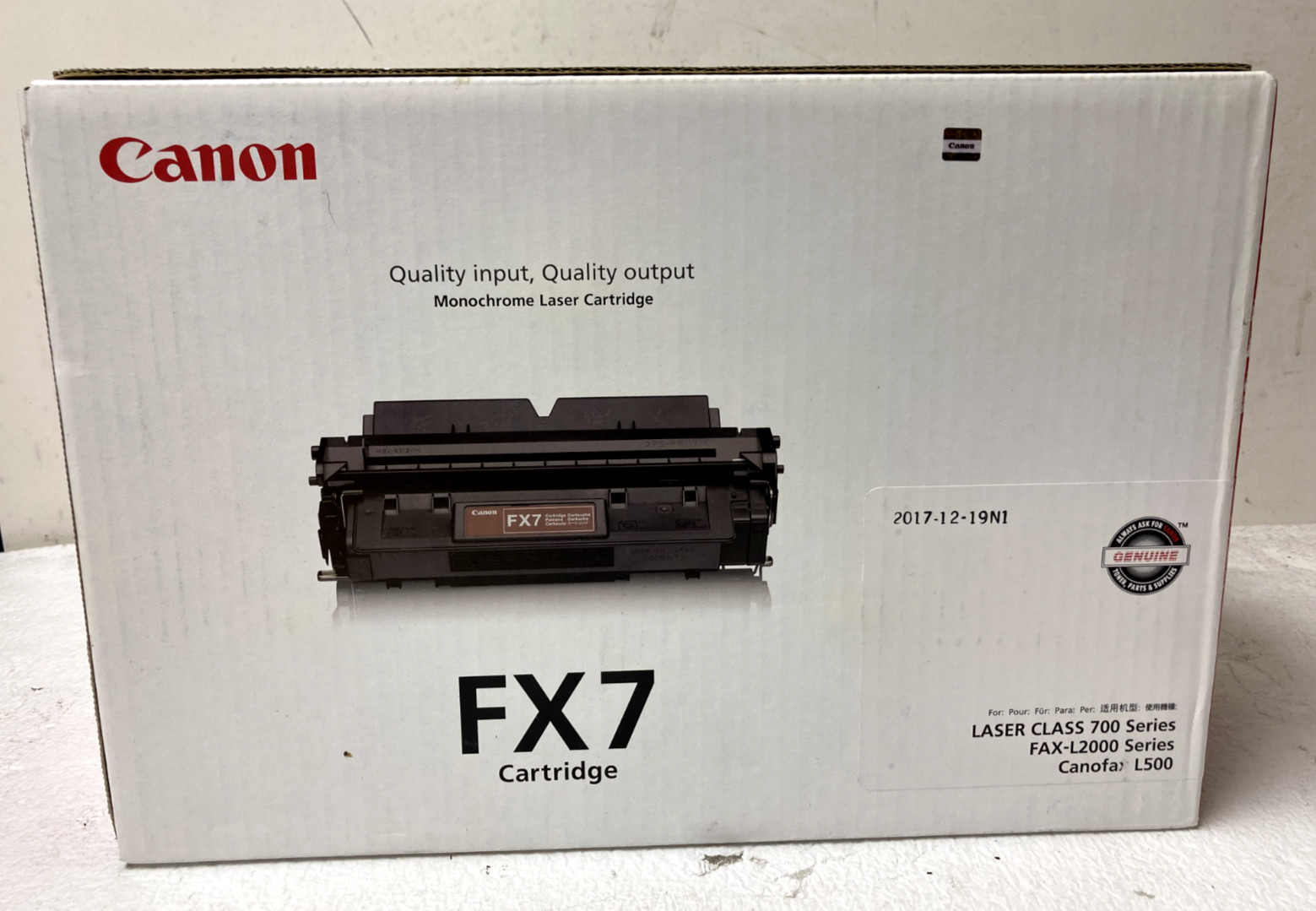 Canon FX7 Monochrome Laser Cartridge Genuine NEW