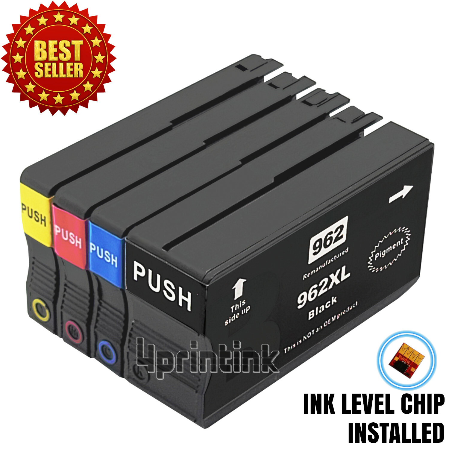 4pk 962XL Ink Cartridge For HP OfficeJet Pro 9010 9012 9015 9018 9020 "e" series