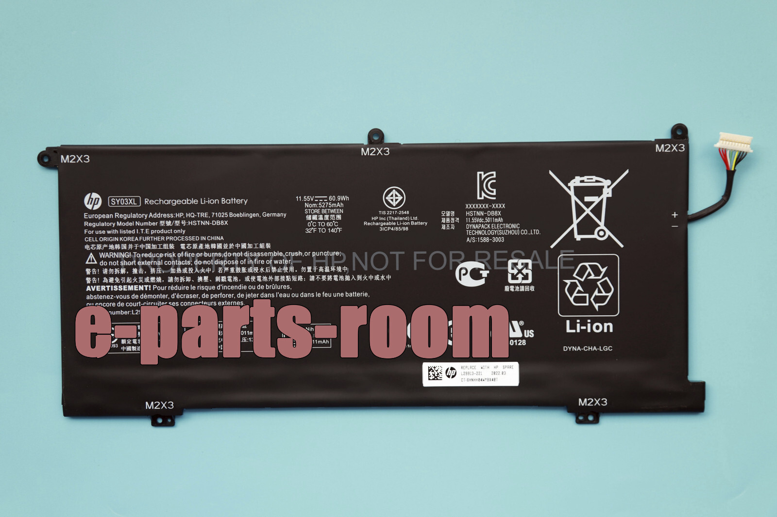 New Genuine SY03XL 60.9Wh Battery for HP Chromebook X360 14-DA0021NR HSTNN-DB8X