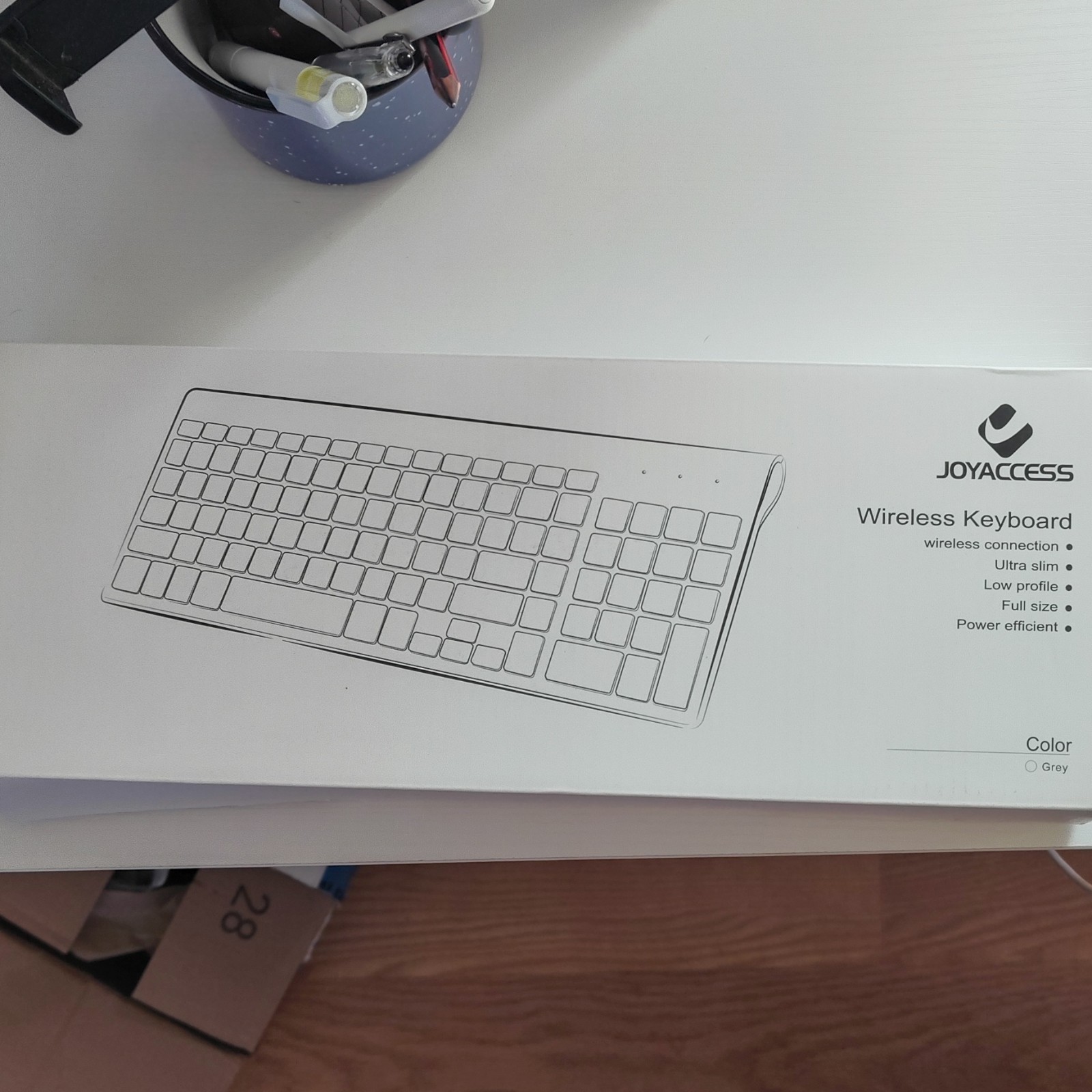 JOYACCESS 2.4G Wireless Ultra Slim Keyboard QWERTY English Gray KB2US