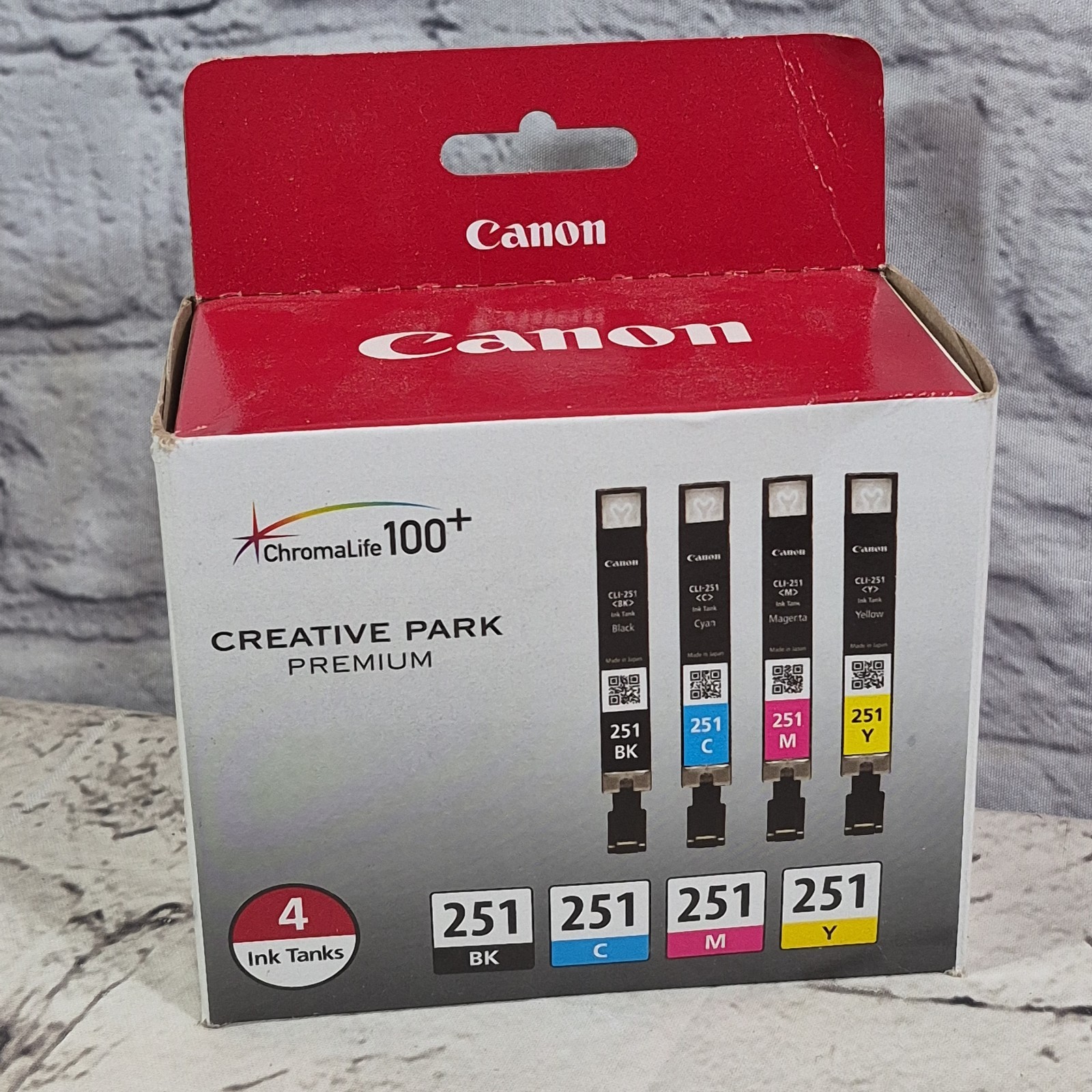 Canon CLI-251 Ink Cartridge Black Cyan Magenta Yellow for PIXMA MG6320 Expired