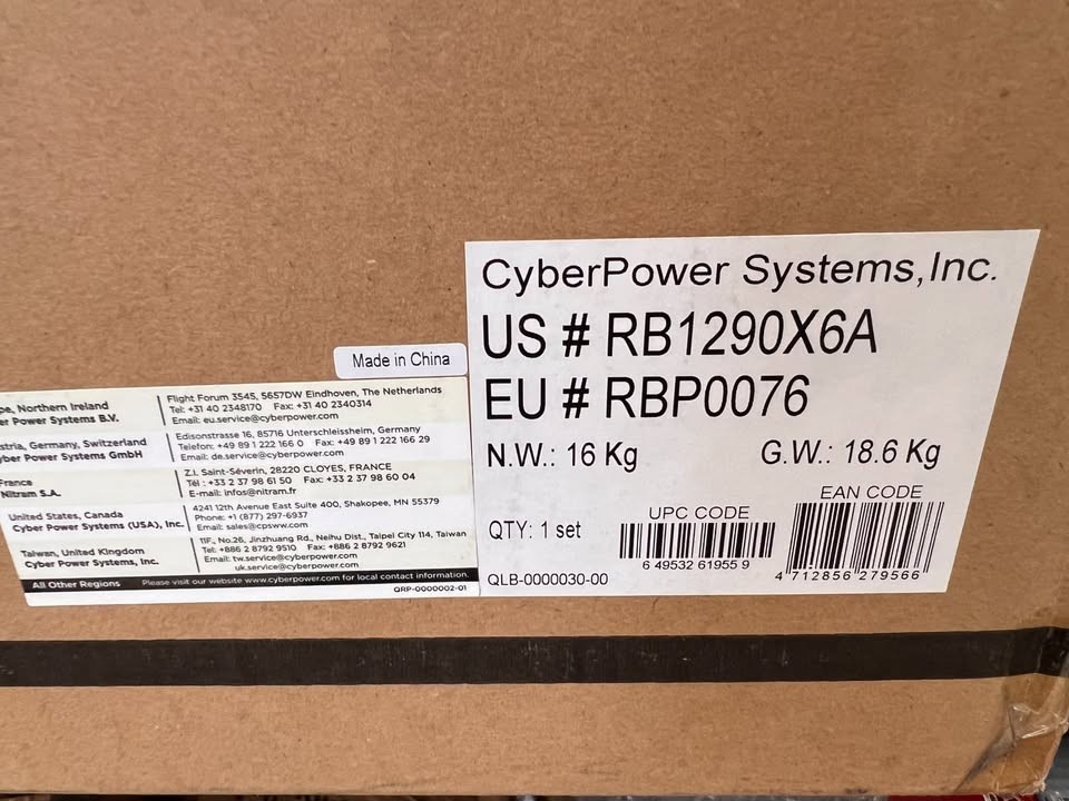 CyberPower RB1290X6A UPS Replacement Battery Cartridge