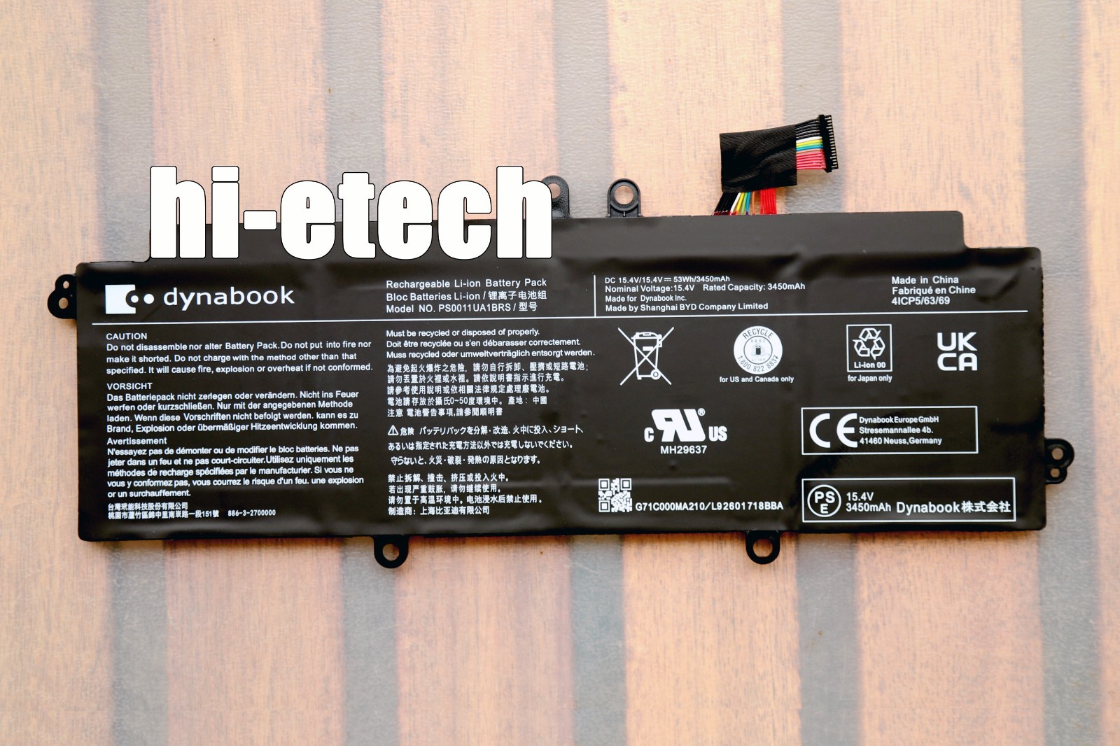 Genuine New PS0011UA1BRS Battery for Dynabook Portege X30L-J-13R X30L-J P2-G6PB