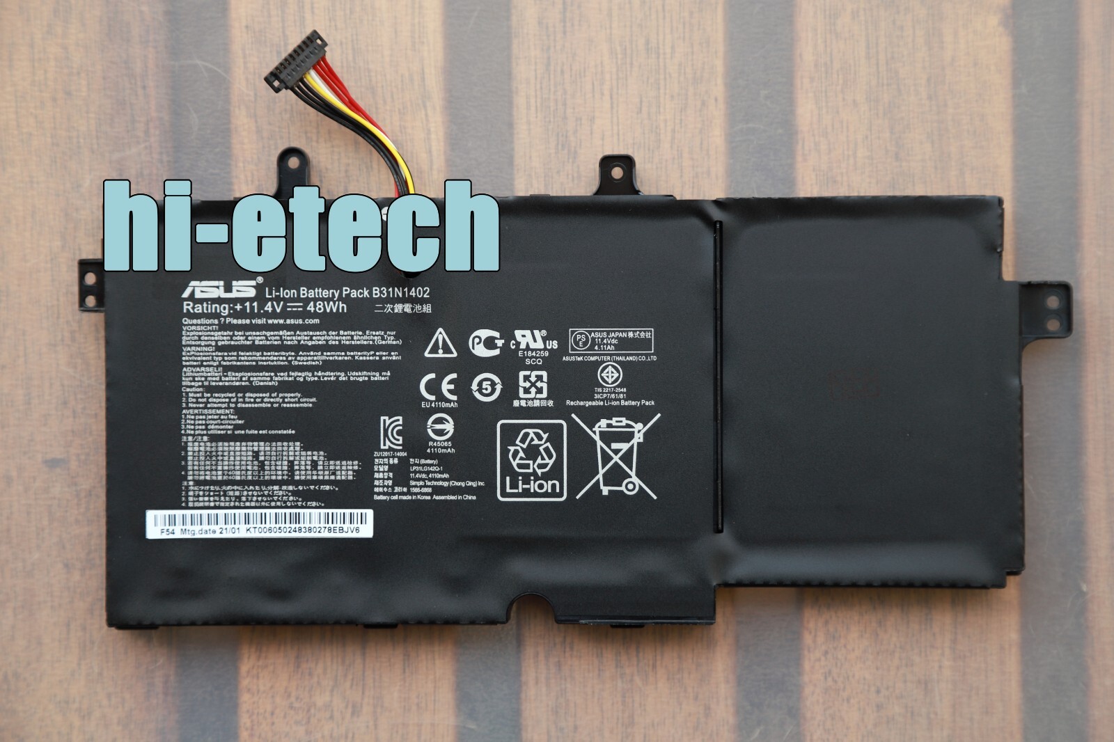 New Genuine B31N1402 B31BN9H Battery for Asus Q552UB Q551LN Q551 Q551L N591LB 