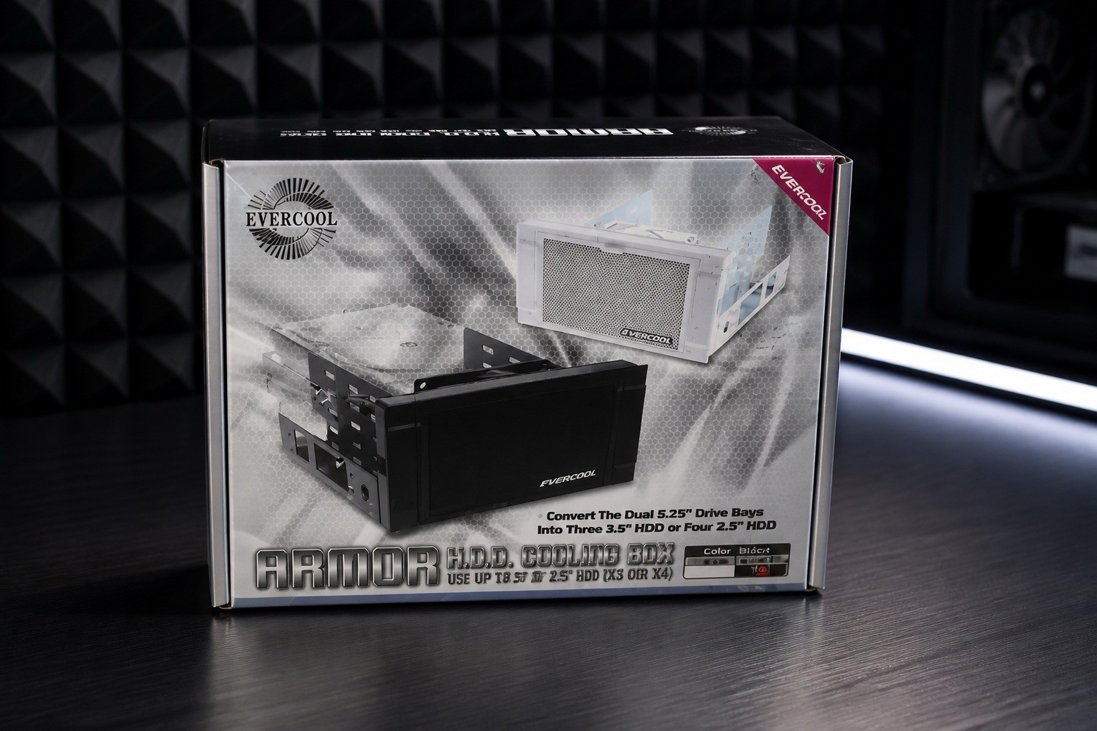 EverCool Dual 5.25 in. Drive Bay to Triple 3.5 in. HDD Cooling Box