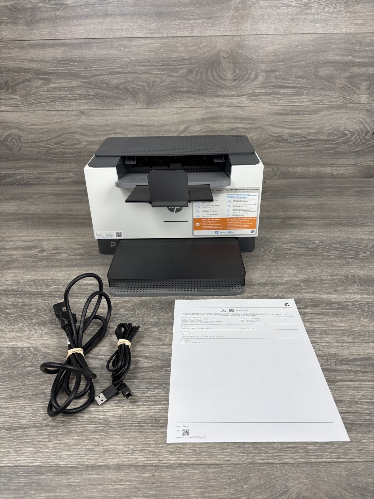 HP LaserJet M209dwe Printer Tested Working No Toner