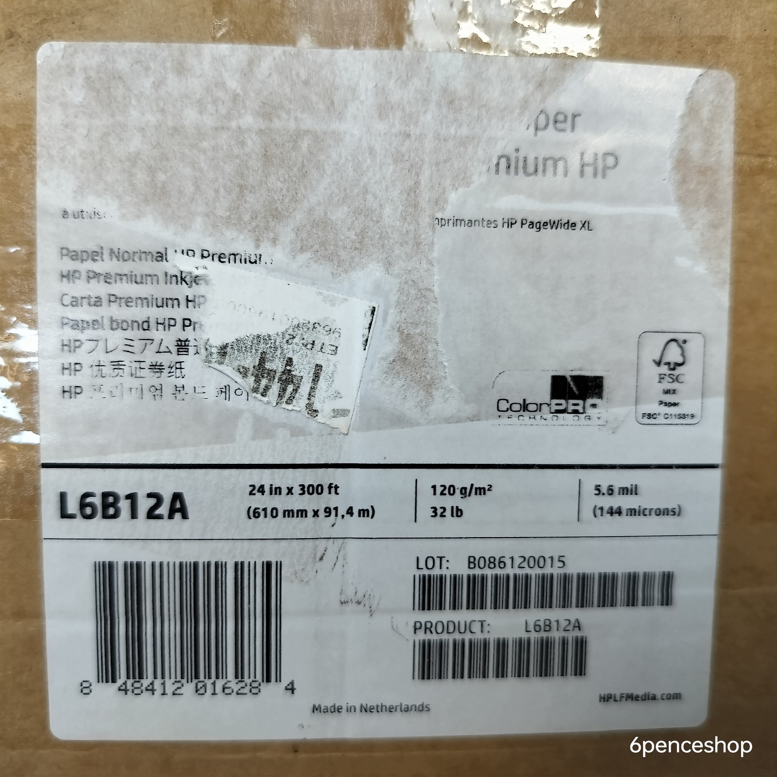 *Sealed in OB* HP L6B12A Premium Wide Format Bond Paper 24"x300'