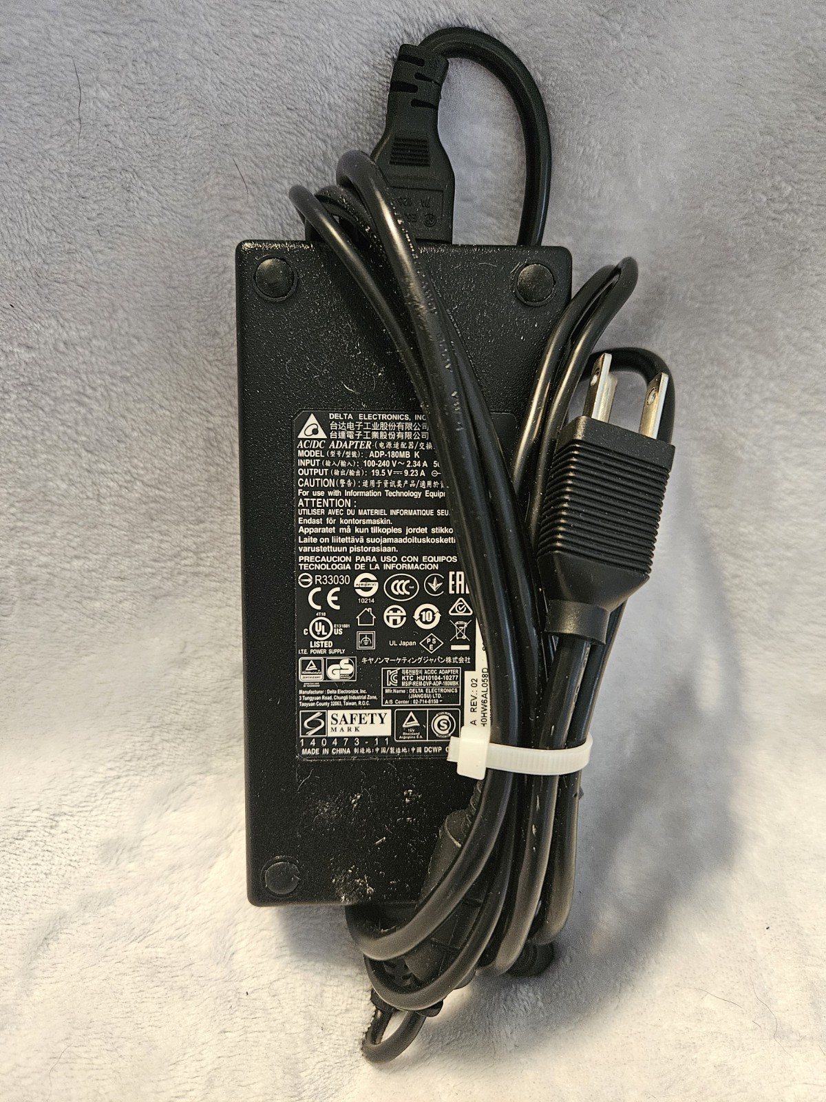 Delta Electronics ADP 180MB 180W Laptop Power Adapter Charger 19V 9.47A OEM