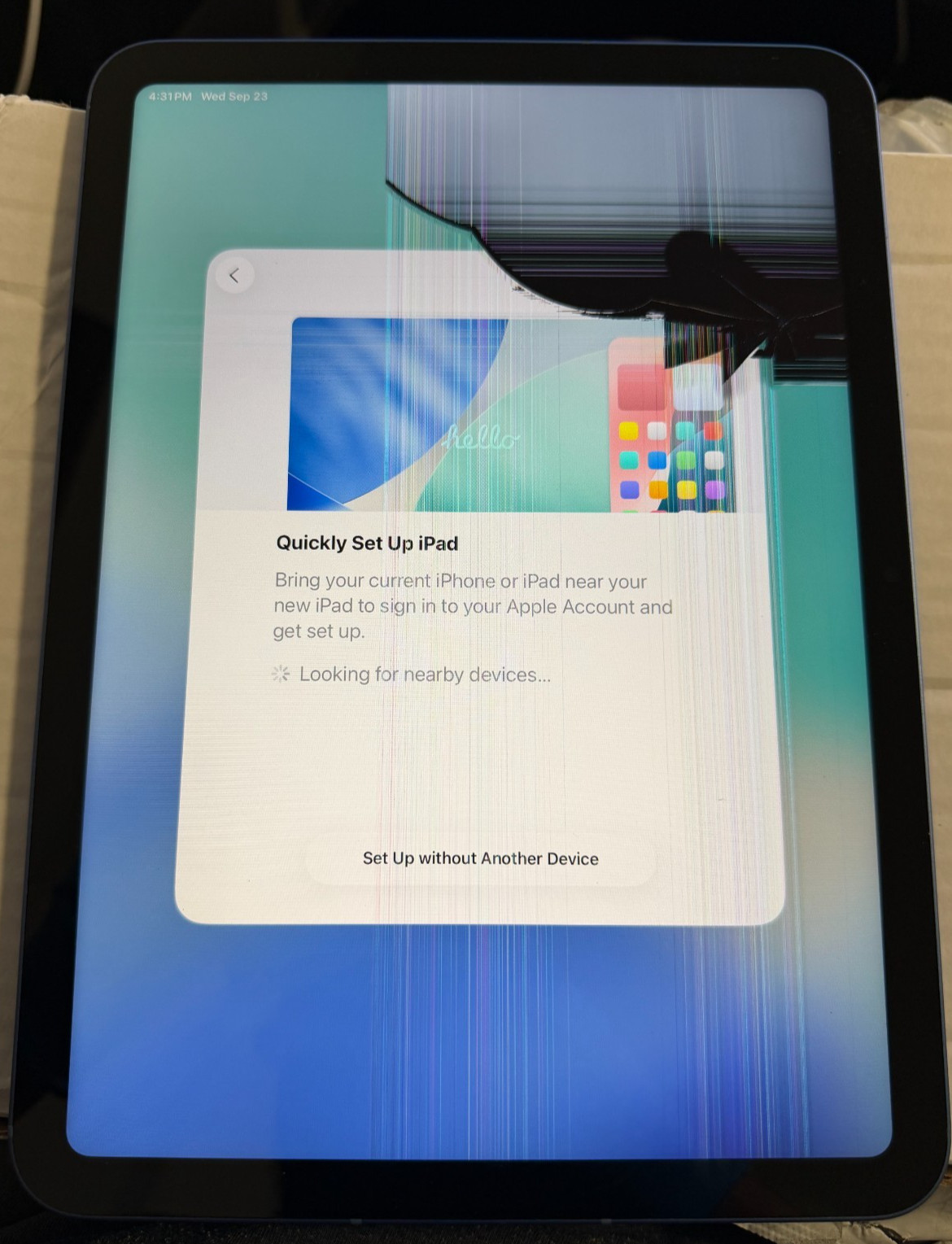 Apple iPad 10th Gen 64GB WiFi + Cellular Blue Pixilated 105-FL