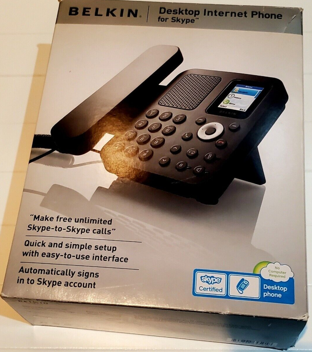 Belkin F1PP0101EN-SK Used Desktop Internet Phone for Skype. 