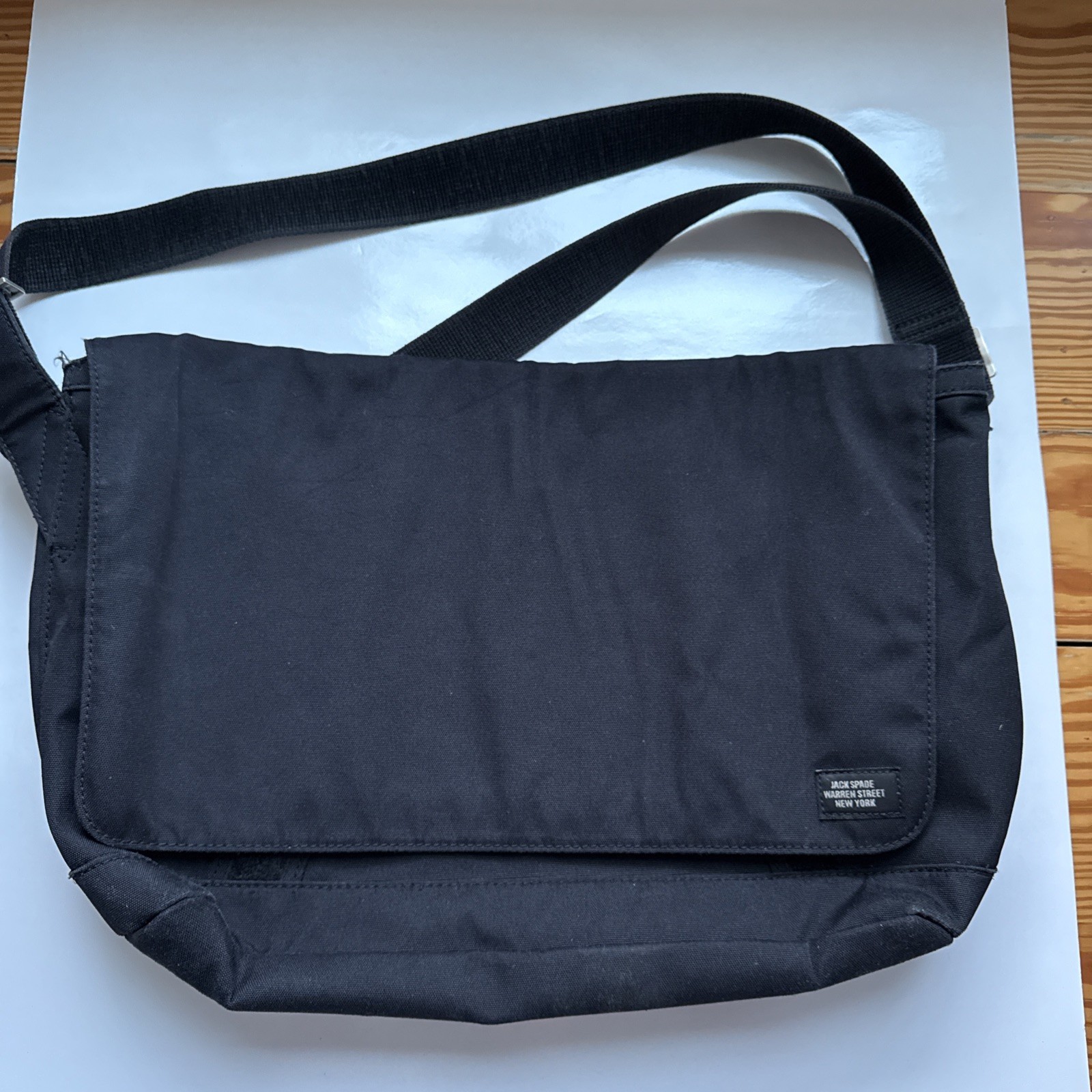 Men $250 Jack Spade Warren Street Messenger Bag Cordura Fabric Coach Ferragamo