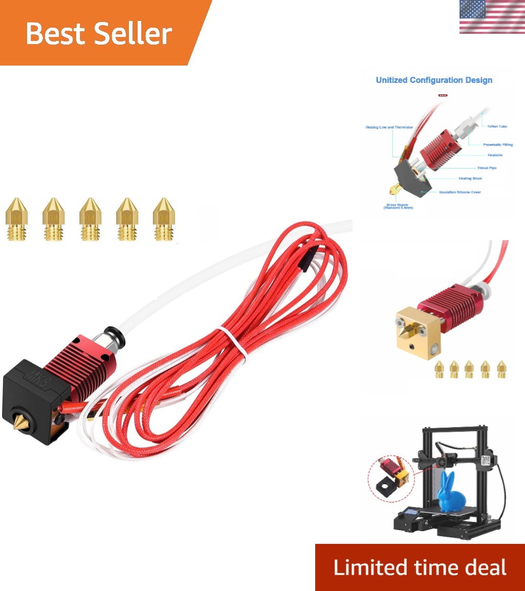 Extruder Heater Hot End Kit for Creality Ender 3, Ender 3 Pro, Ender 3 V2
