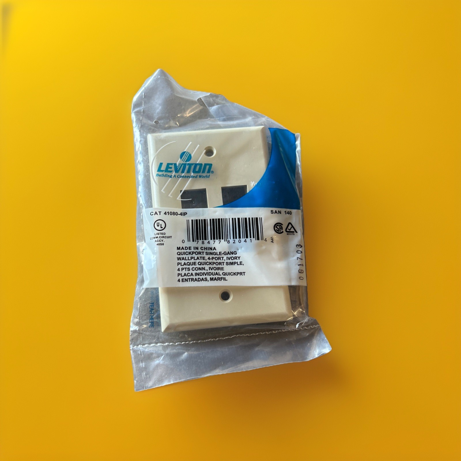 🔥(AN) ***QTY 34*** Leviton 41080-4IP 1-Gang 4-Port ***FREE SHIPPING***