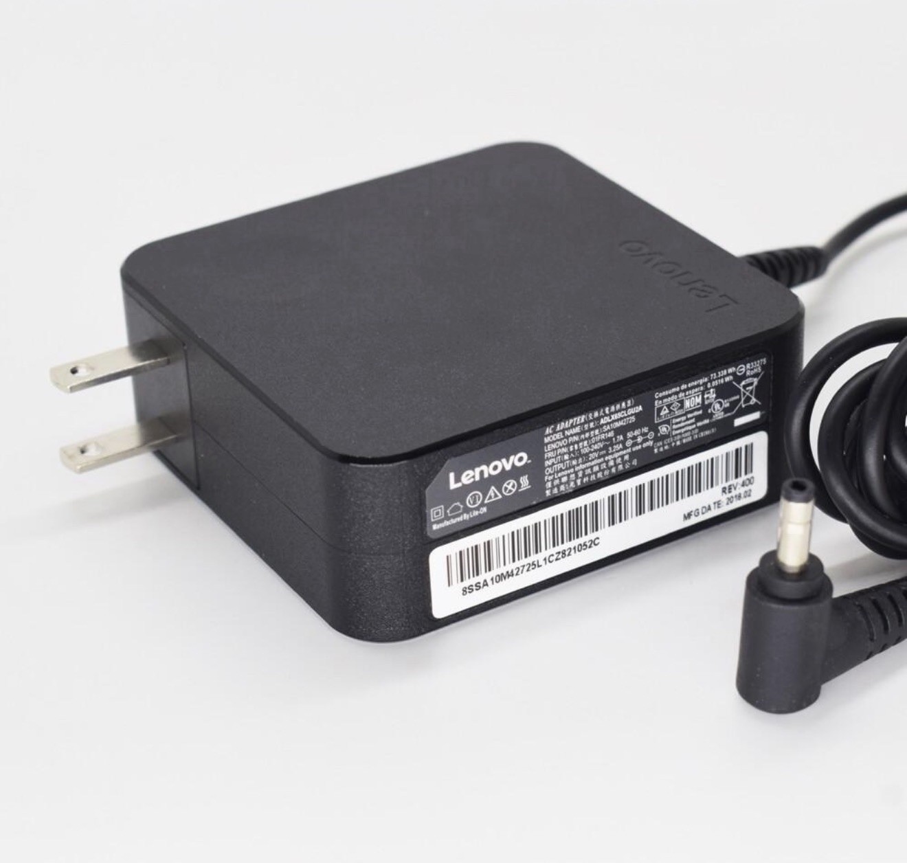 Lenovo 65W OEM AC Adapter SA10M42725 20V 3.25A Laptop Charger US Plug