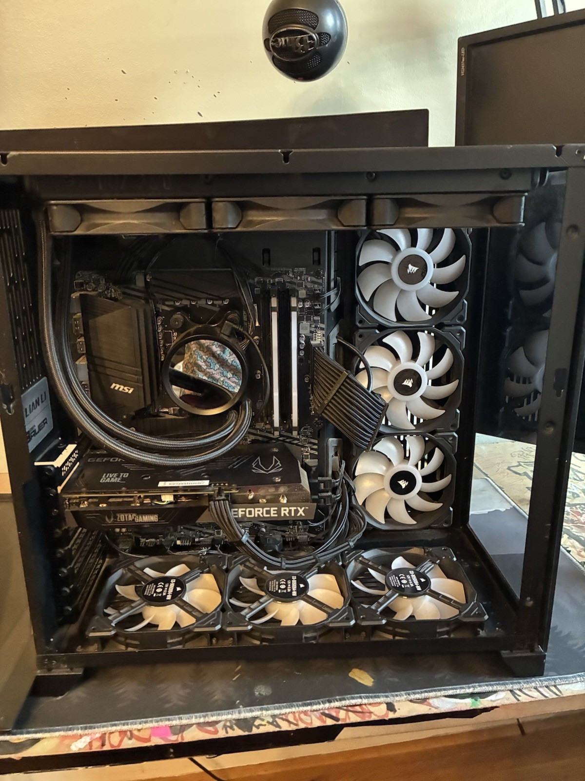 MSI ZOTAC GeForce RTX Gaming PC, Liquid Cooling, Corsair, Lian Li Case