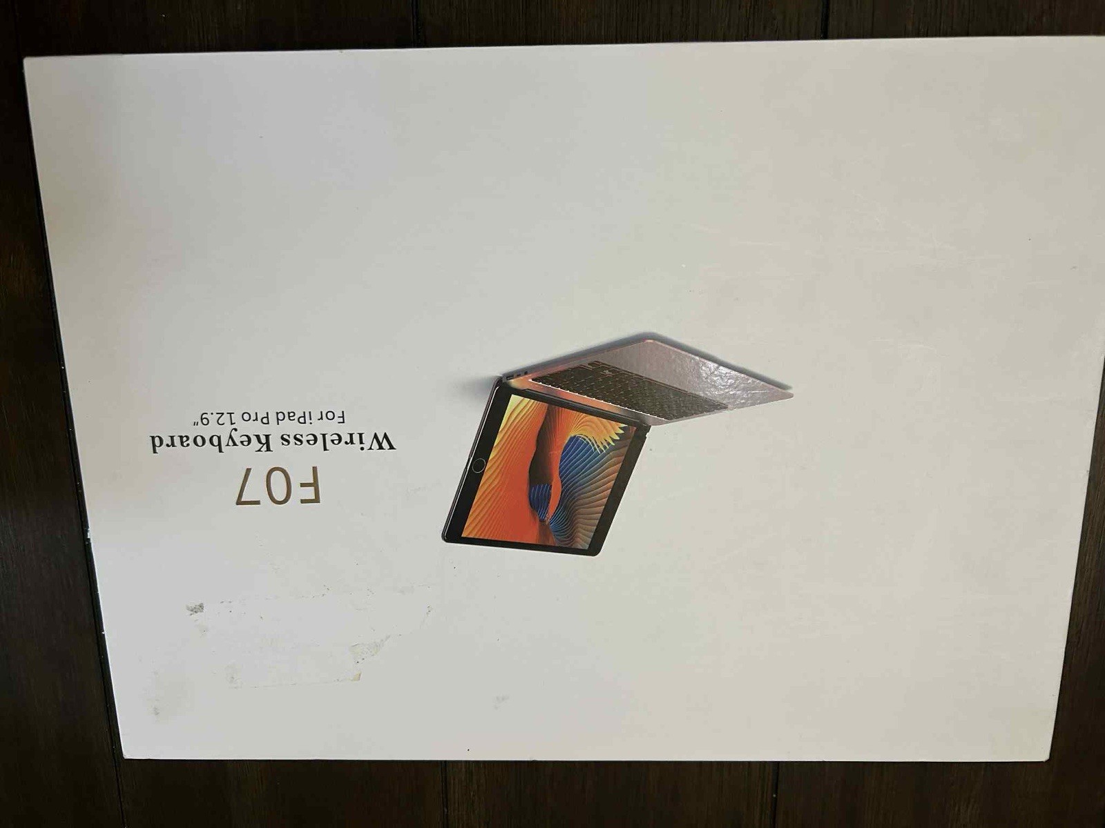 F07 Wireless Silver Keyboard Dock for iPad Pro 12.9" - (QWERTY Standard Layout)