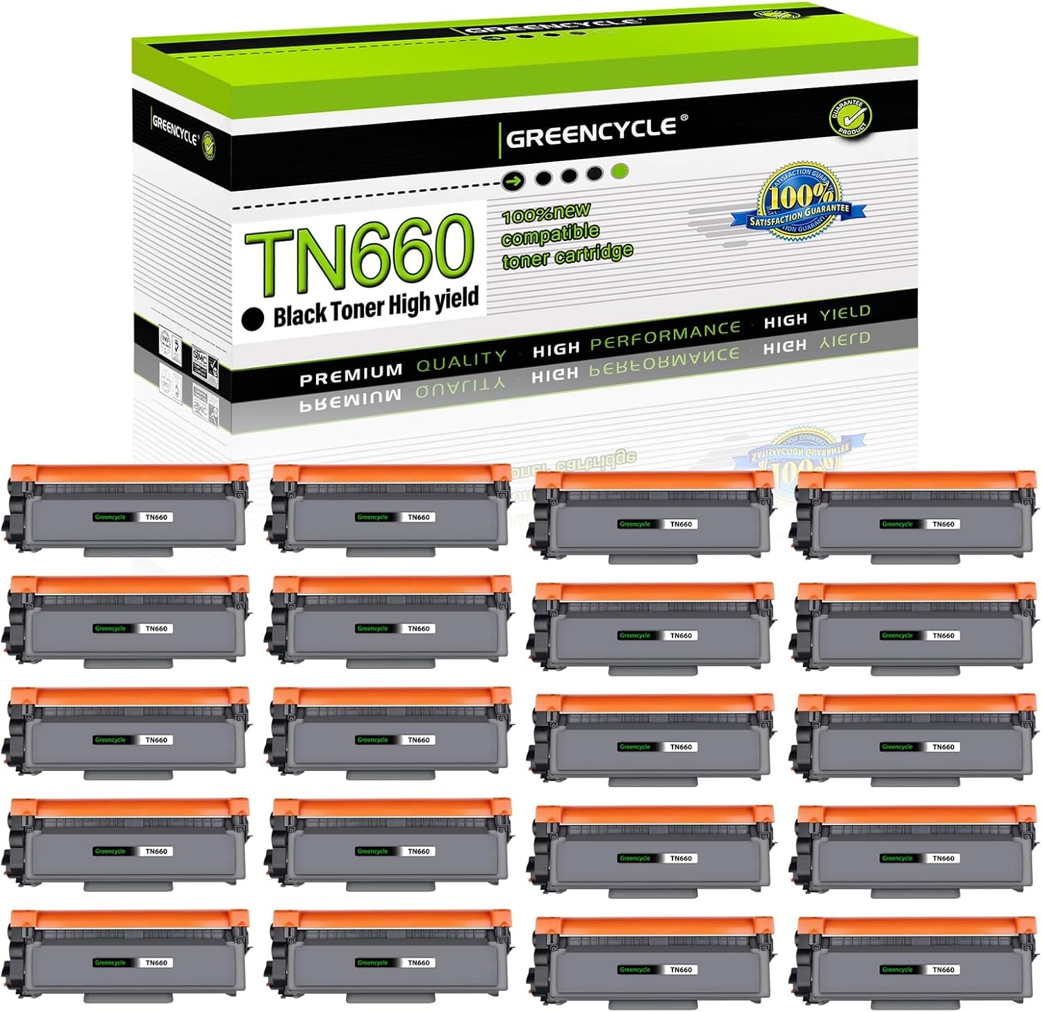 20PK TN660 Toner Cartridge fits for Brother TN-660 HL-L2360DW HL-L2380DW L2320D