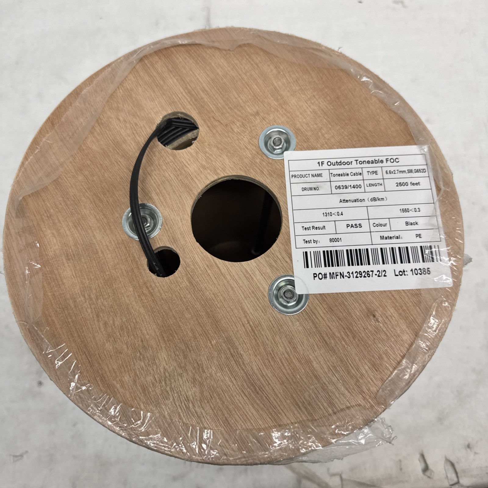 NEW 1F Outdoor Toneable FOC 2500 Foot Cable