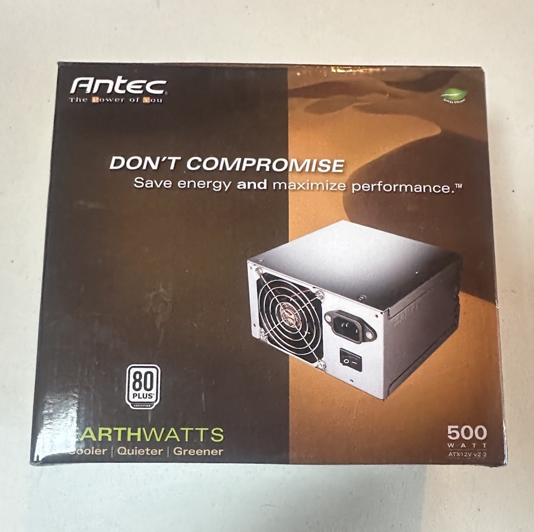 Antec EarthWatts EA-500D 500w 100V-240V 9A-4.5A 47-63Hz Open Box Power Supply