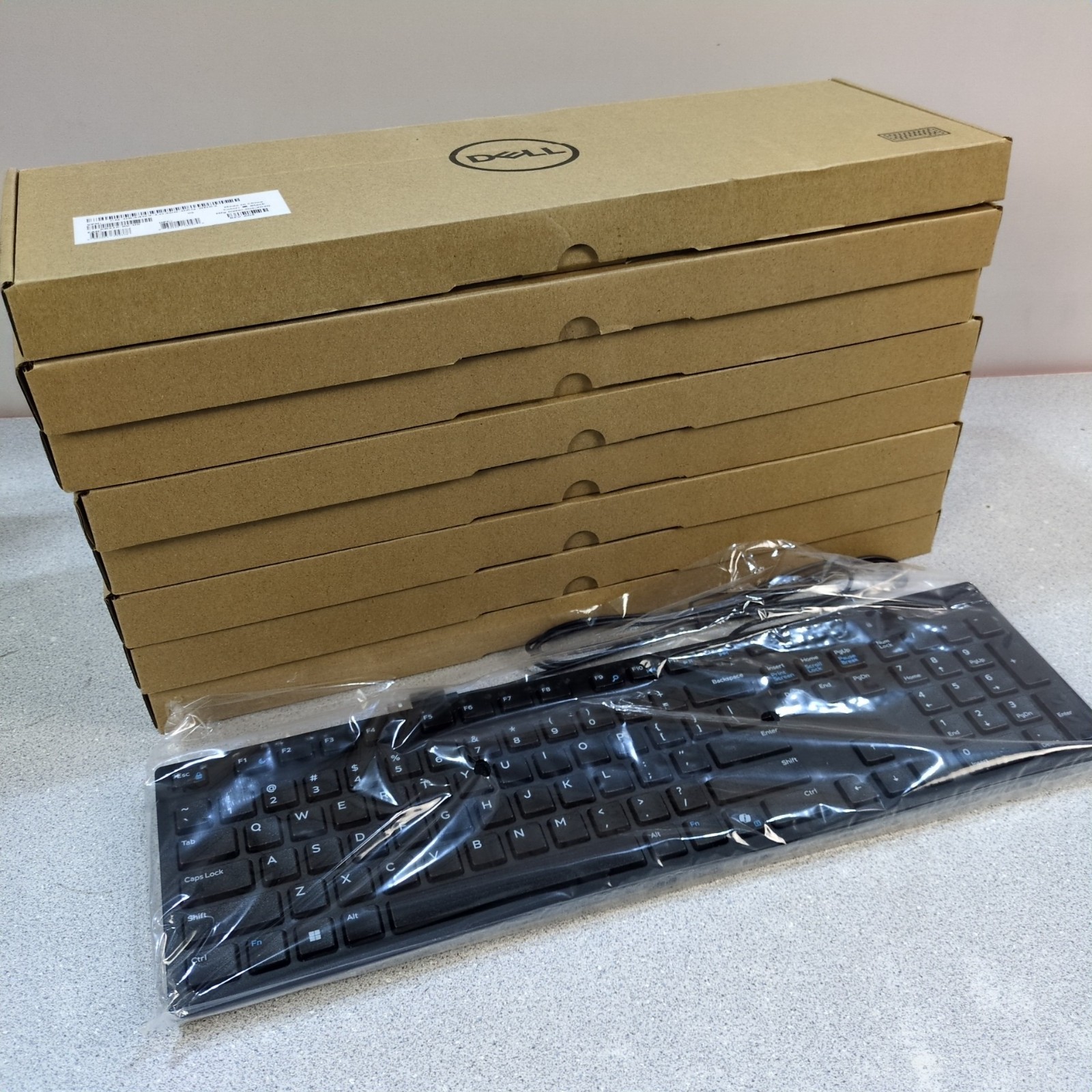 BRAND NEW Dell KB216-BK-US Wired Keyboard (LOT OF 9) - Black, Quiet Key, Slim