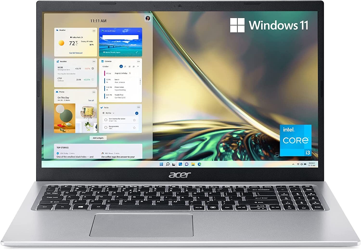 Acer Aspire 5 Slim 15.6" FHD IPS Laptop Intel i3-1115G4 Dual Core 4GB DDR4 128GB