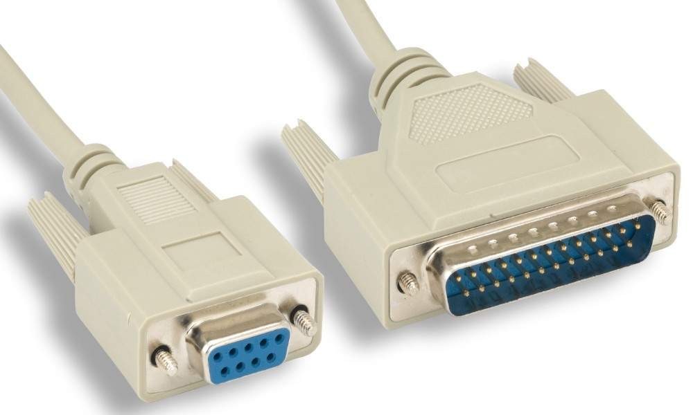6FT Serial Cable DB9-Female to DB25-Male
